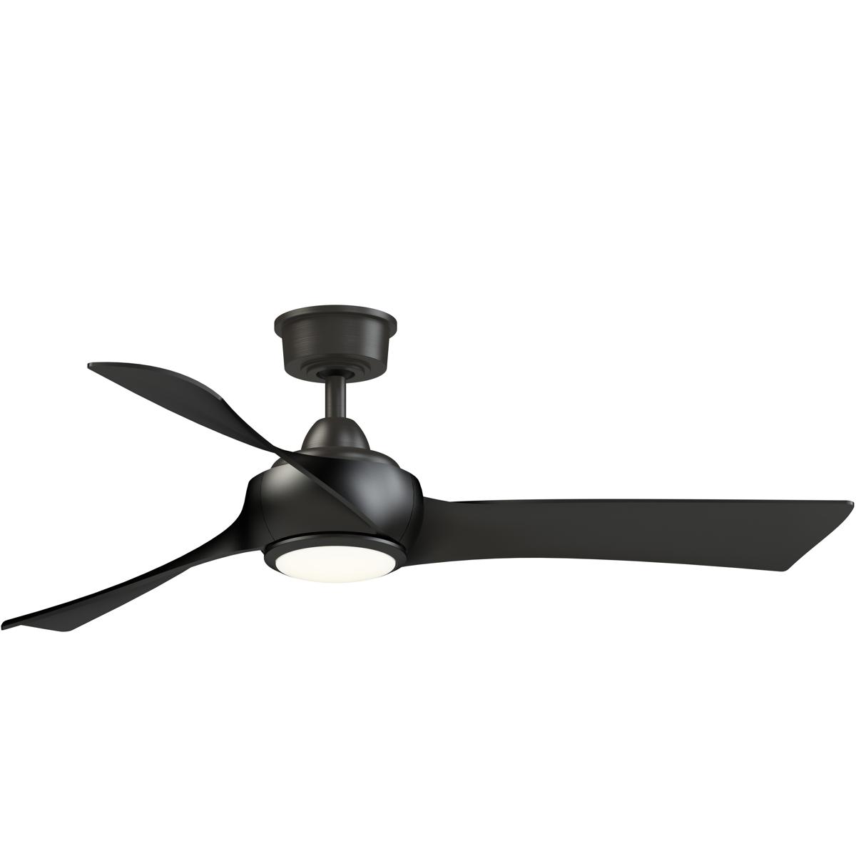 Fanimation FPD8530DZ-52BL-LK Wrap Custom 52 inch Dark Bronze with Black Blades Indoor/Outdoor Smart Ceiling Fan, Kit