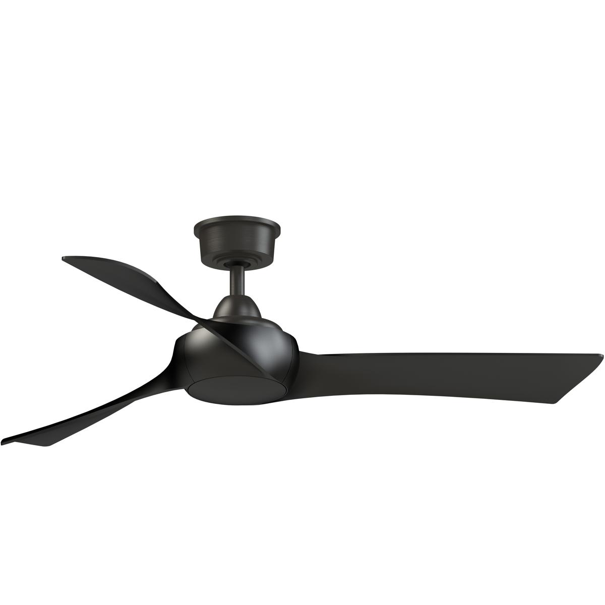 Fanimation FPD8530DZ-52BL Wrap Custom 52 inch Dark Bronze with Black Blades Indoor/Outdoor Smart Ceiling Fan, Kit