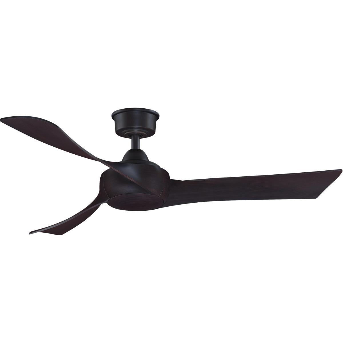 Fanimation FPD8530DZ-52DWA Wrap Custom 52 inch Dark Bronze with Dark Walnut Blades Indoor/Outdoor Smart Ceiling Fan, Kit