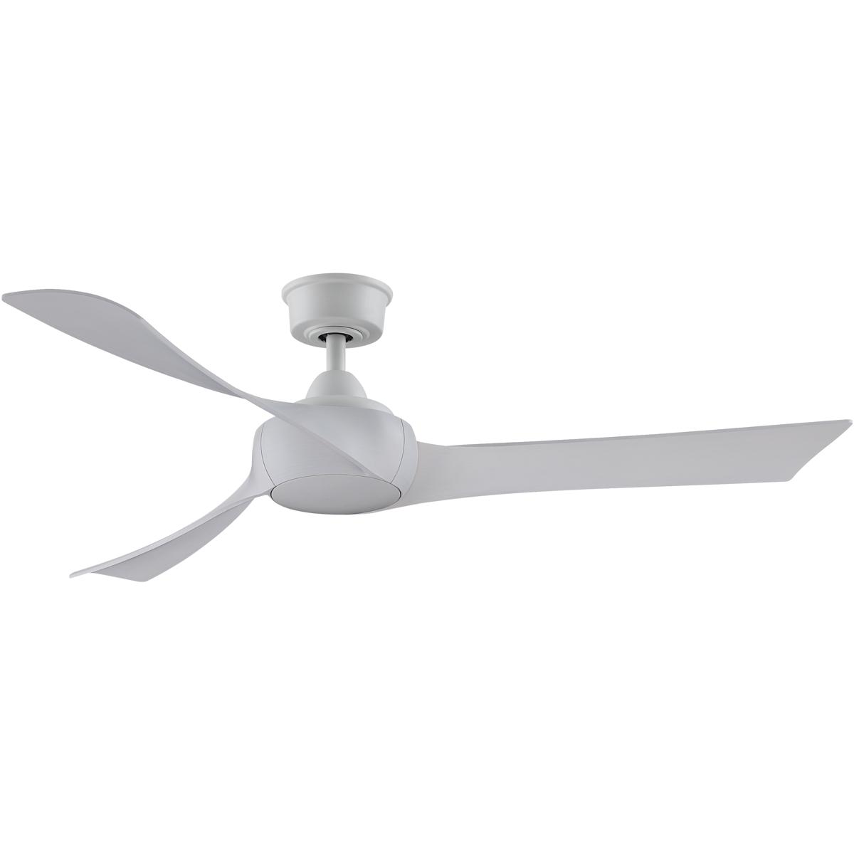 Fanimation FPD8530MW-56WW Wrap Custom 56 inch Matte White with White Washed Blades Indoor/Outdoor Smart Ceiling Fan, Kit