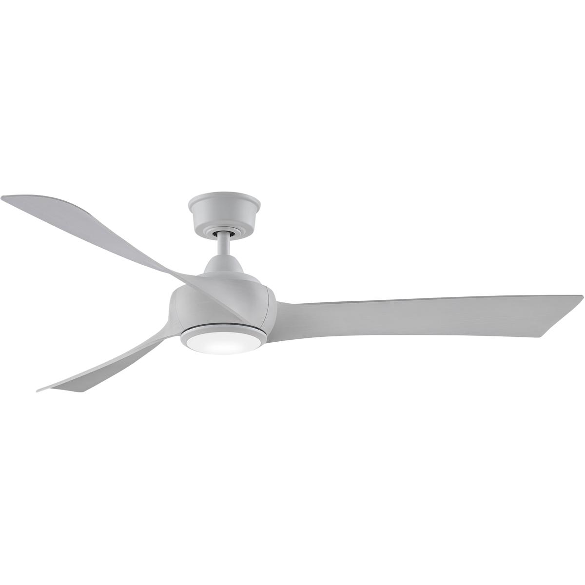 Fanimation FPD8530MW-60WW-LK Wrap Custom 60 inch Matte White with White Washed Blades Indoor/Outdoor Smart Ceiling Fan, Kit