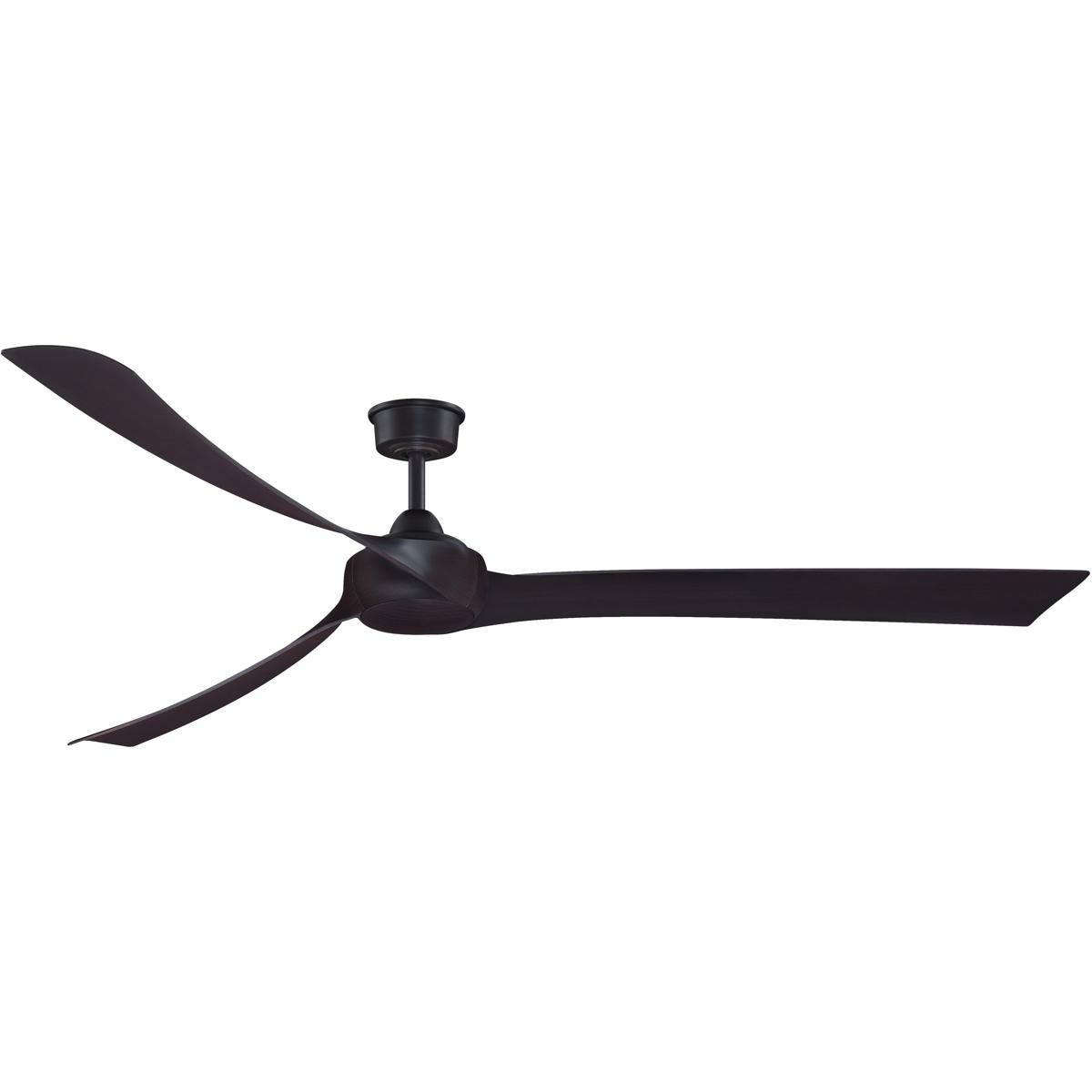 Fanimation FPD8531DZ-84DWA Wrap Custom 84 inch Dark Bronze with Dark Walnut Blades Indoor/Outdoor Smart Ceiling Fan, Kit