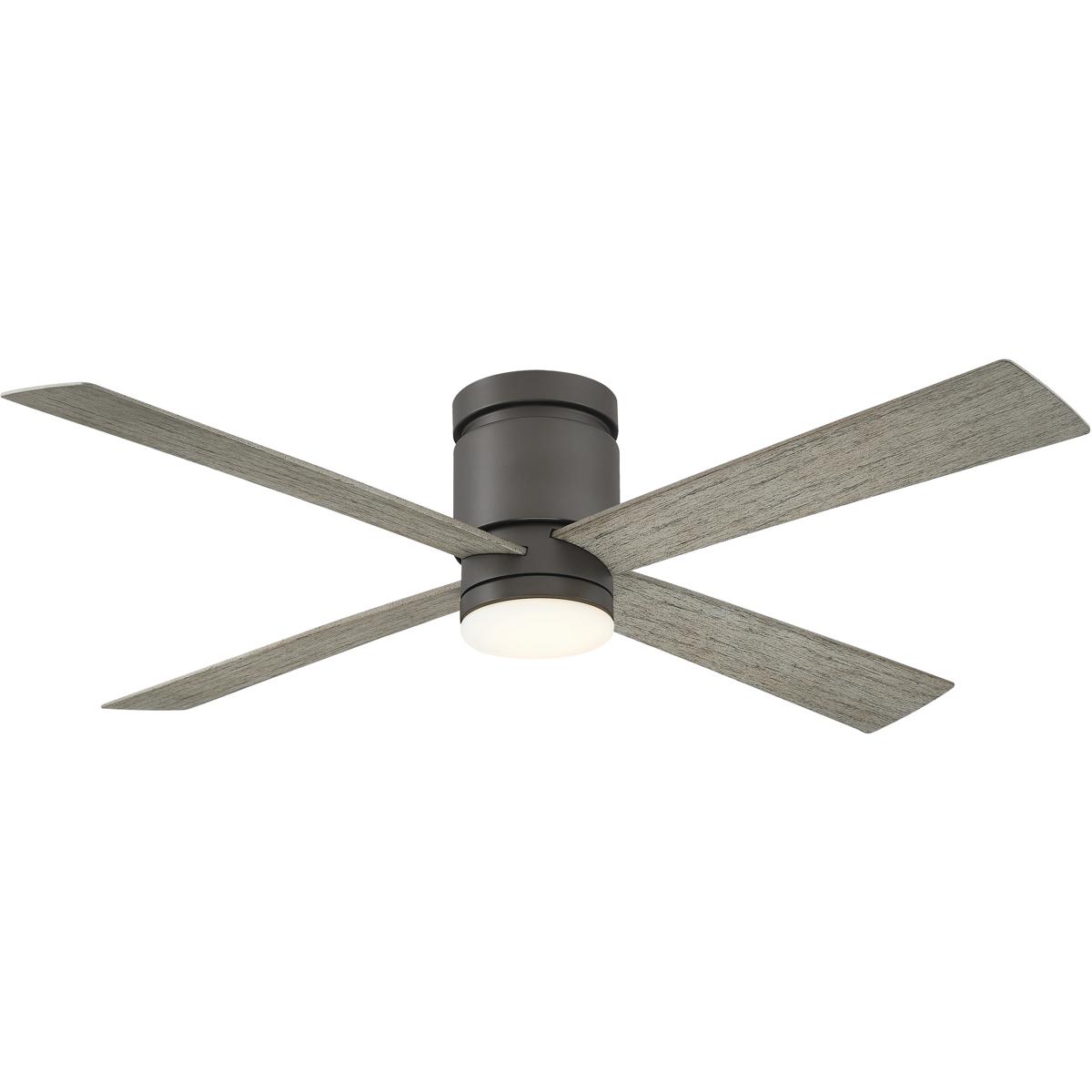 Fanimation FPS8553GR Kwartet 52 inch Matte Greige with Weathered Wood Blades Ceiling Fan