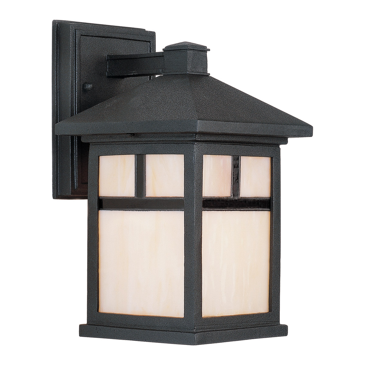 Forte Lighting 1773-01-04DS Signature 1 Light 11 inch Black Outdoor Wall Light