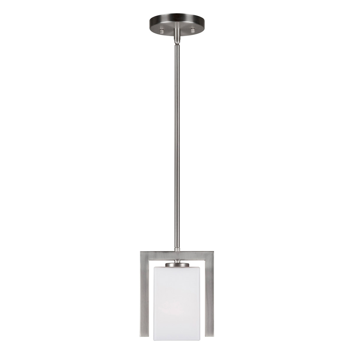Forte Lighting 2569-01-55 Signature 1 Light 4 inch Brushed Nickel Mini Pendant Ceiling Light