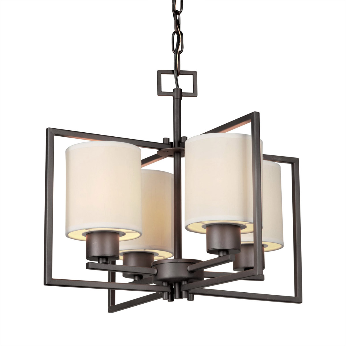 Forte Lighting 2570-04-32 Signature 4 Light 18 inch Antique Bronze Foyer Pendant Ceiling Light