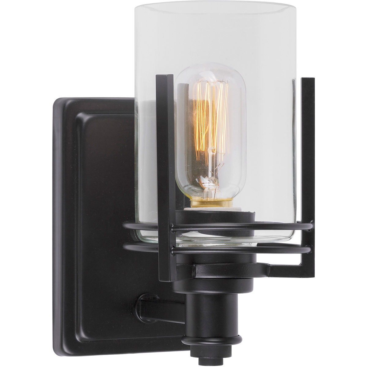 Forte Lighting 5692-01-04 Jolie 1 Light 5 inch Black Wall Sconce Wall Light