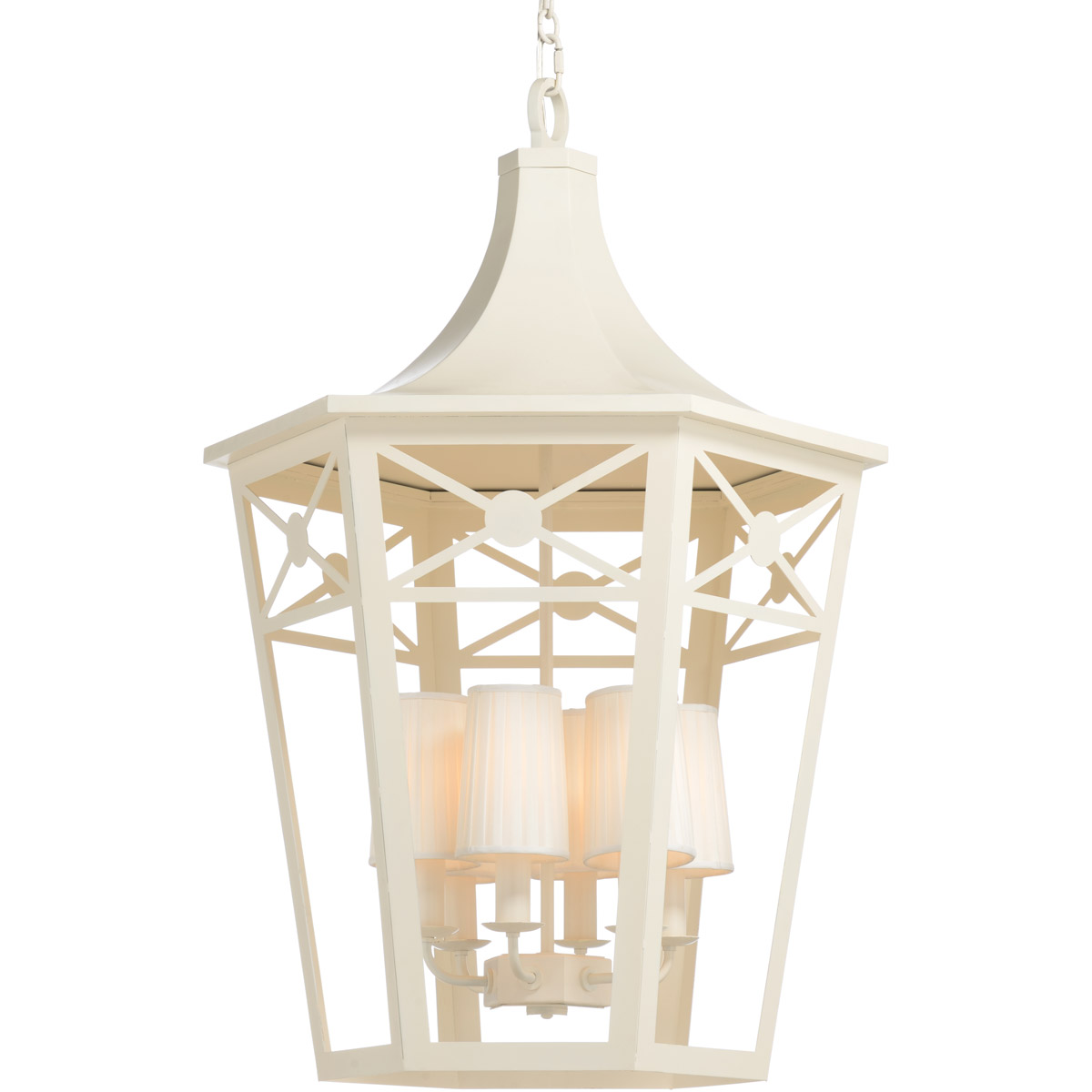 Frederick Cooper 65713 Matthew Frederick International 6 Light 26 inch White Lantern Pendant Ceiling Light