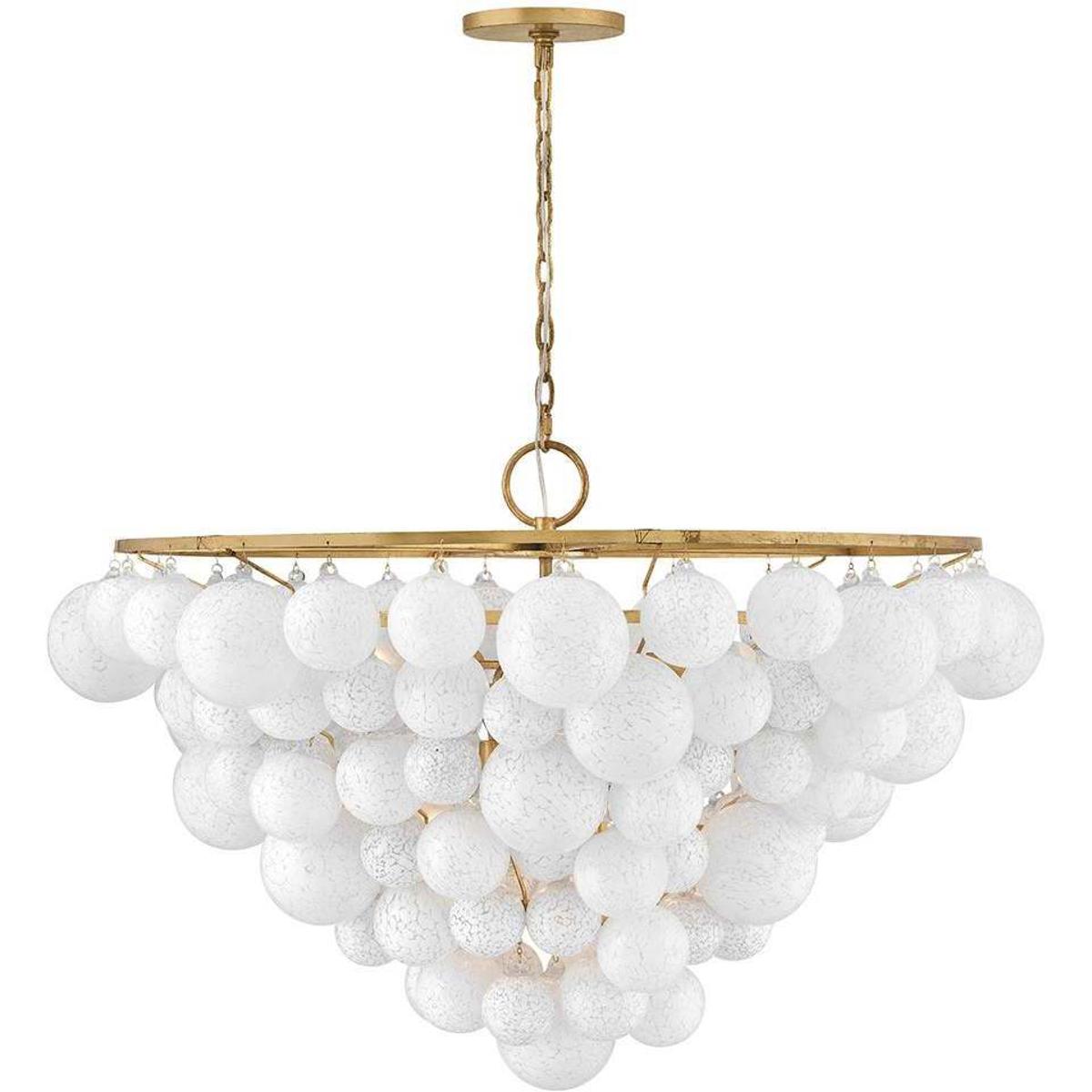 Fredrick Ramond FR41568DA Marabel 10 Light 48 inch Distressed Brass Chandelier Ceiling Light