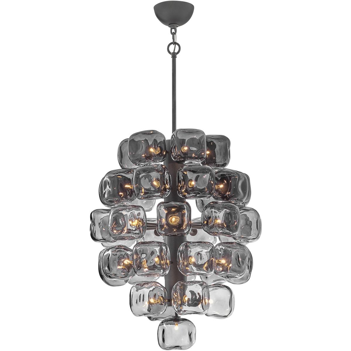 Fredrick Ramond FR46856BGR Perriand 40 Light 24 inch Brushed Graphite Chandelier Ceiling Light