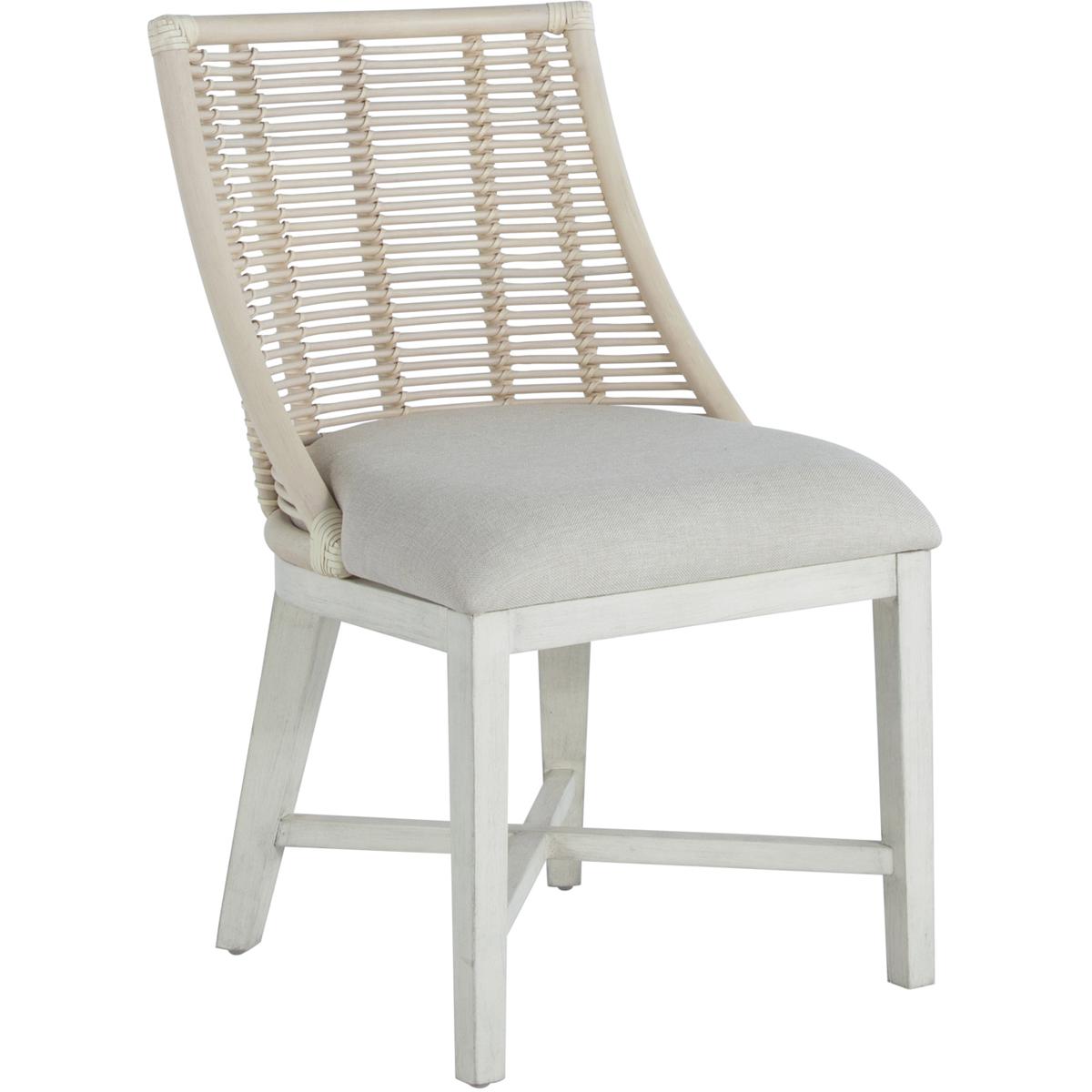 Gabby SCH166350 Hamlet White Rattan  White Leather  Vienna Custard  Sesame White Dining Chair