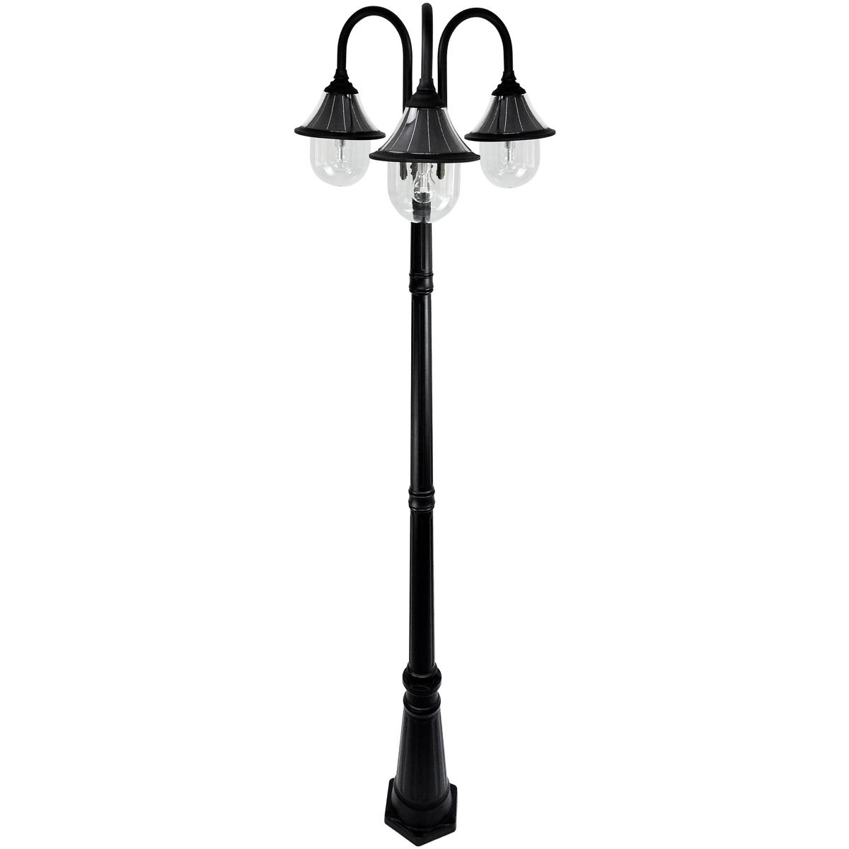 Gama Sonic 123BM50003 Orion 3 Light 94.63 inch Black Post Light, Solar