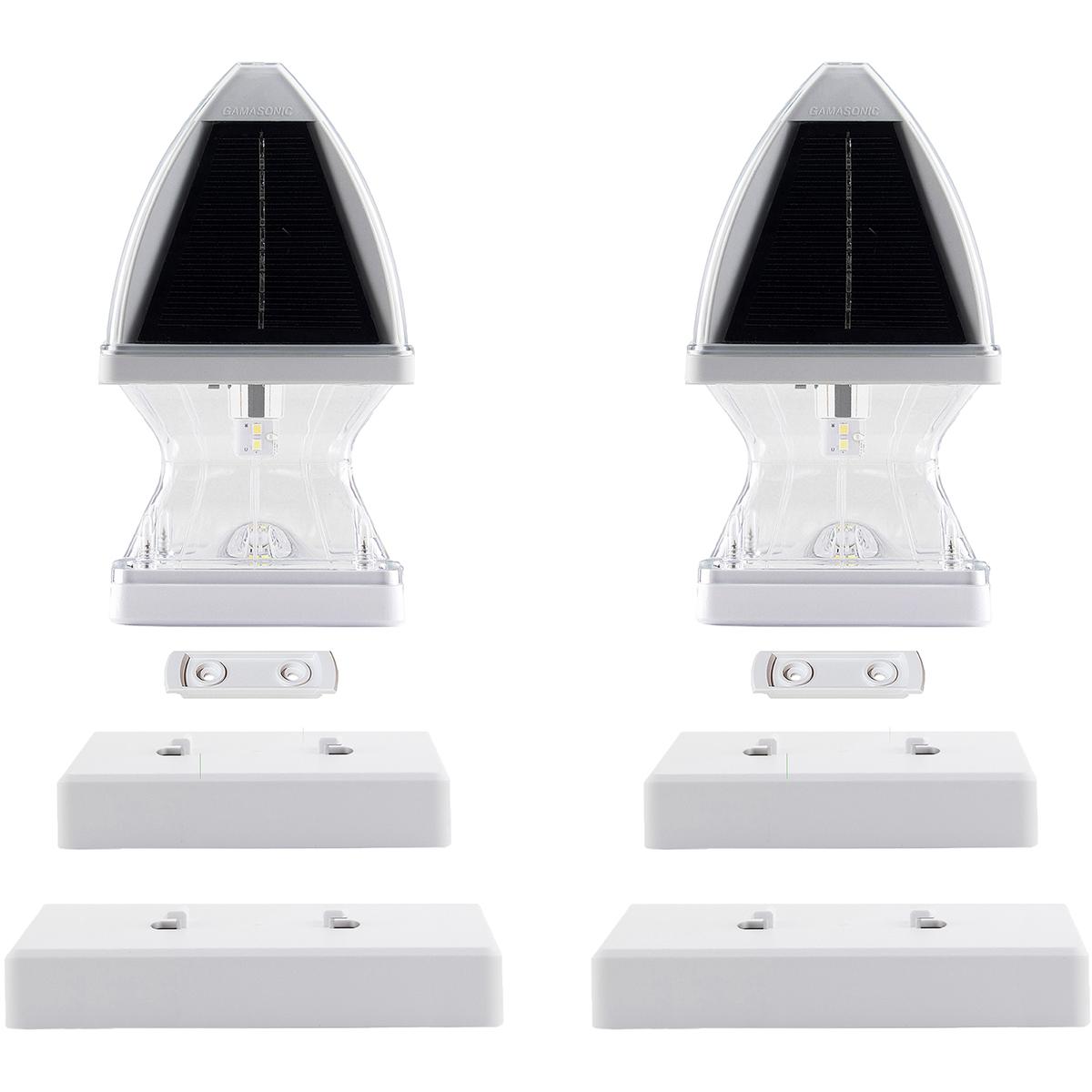 Gama Sonic 143IP2902KIT Gothic 1 Light 6.5 inch White Post Light, Solar