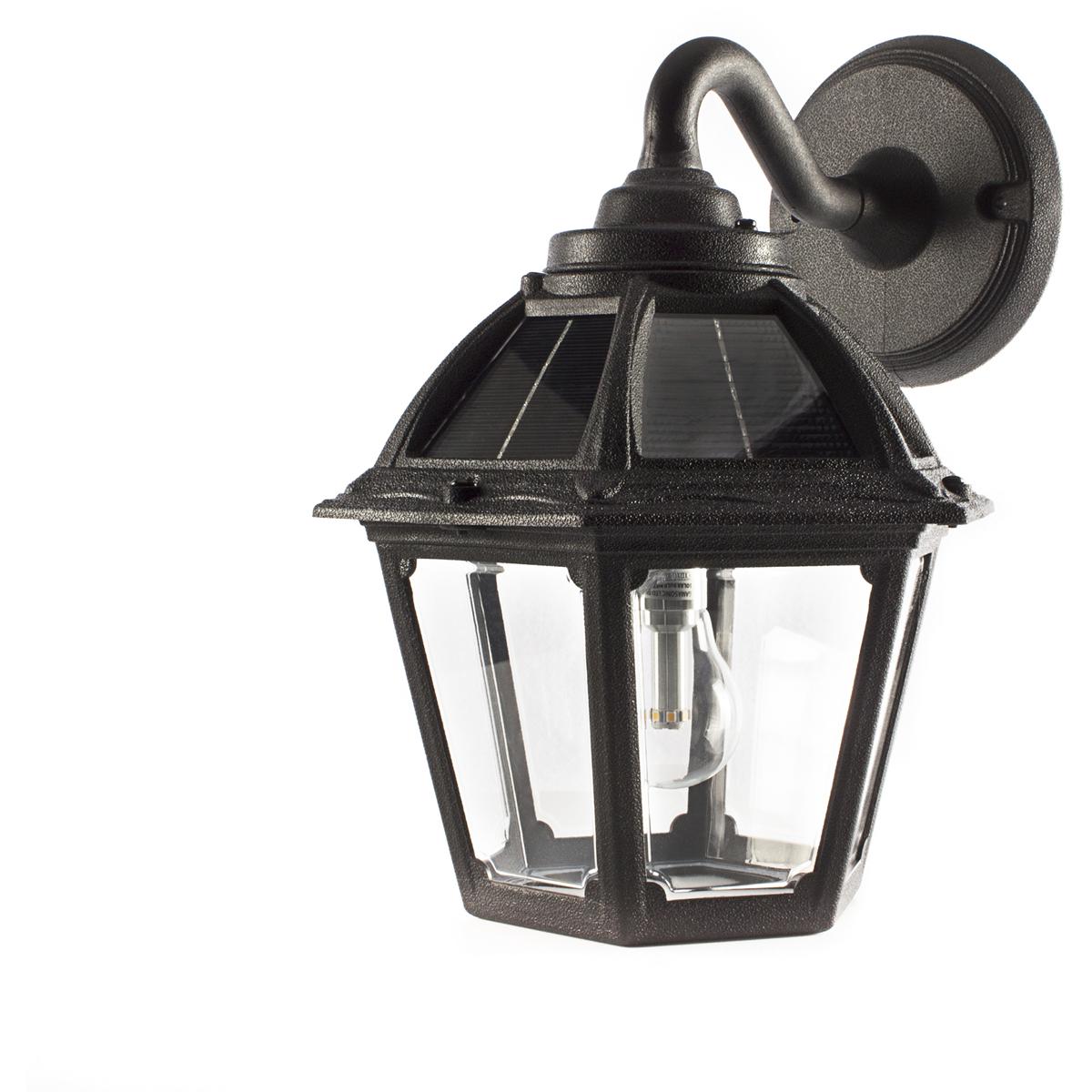Gama Sonic 177010 Polaris LED 12 inch Black Outdoor Wall Sconce, Solar