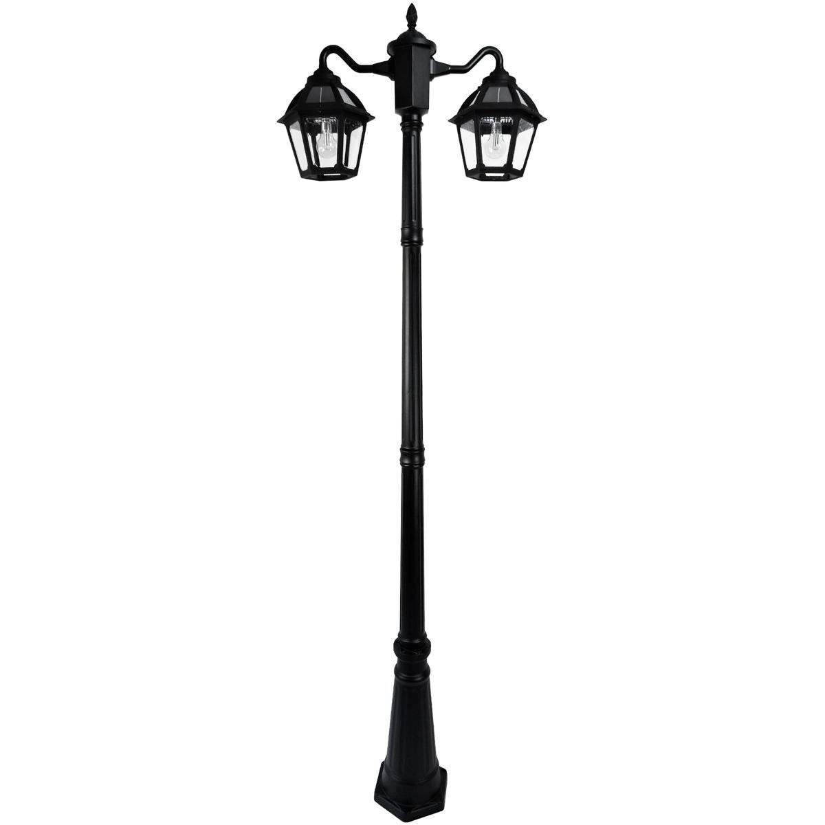 Gama Sonic 177B50002 Polaris 2 Light 91.88 inch Black Post Light, Solar