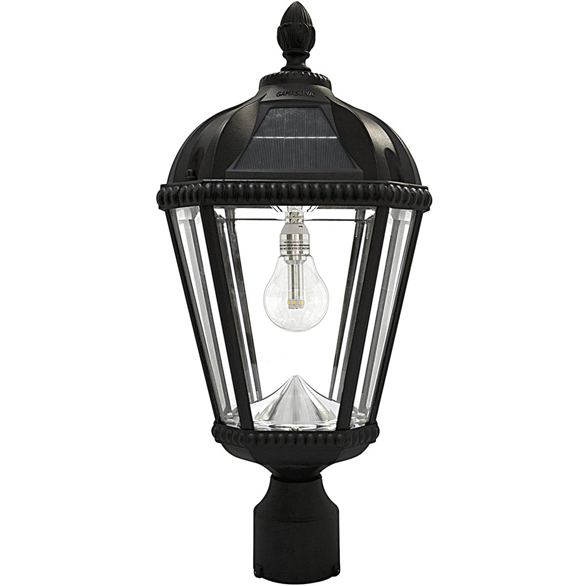 Royal Bulb Solar Light, GS Solar Light Bulb, 3 in. Fitter, Black