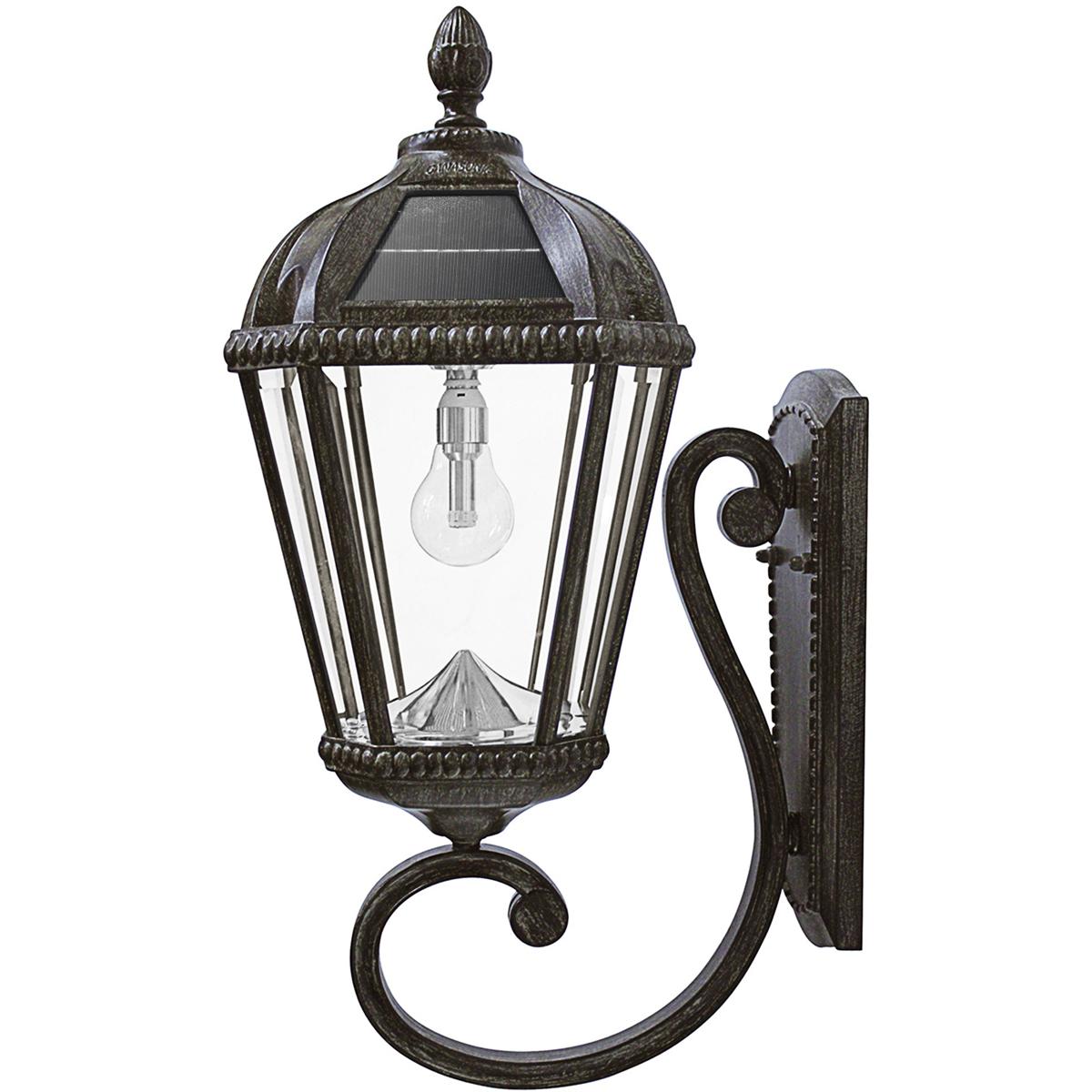 Gama Sonic 98B310 Royal LED 21 inch Weathered Bronze Outdoor Wall Sconce, Solar