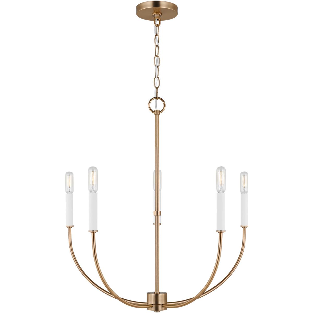 Visual Comfort Studio Collection 3167105EN-848 Greenwich 5 Light 24.13 inch Satin Brass Chandelier Ceiling Light