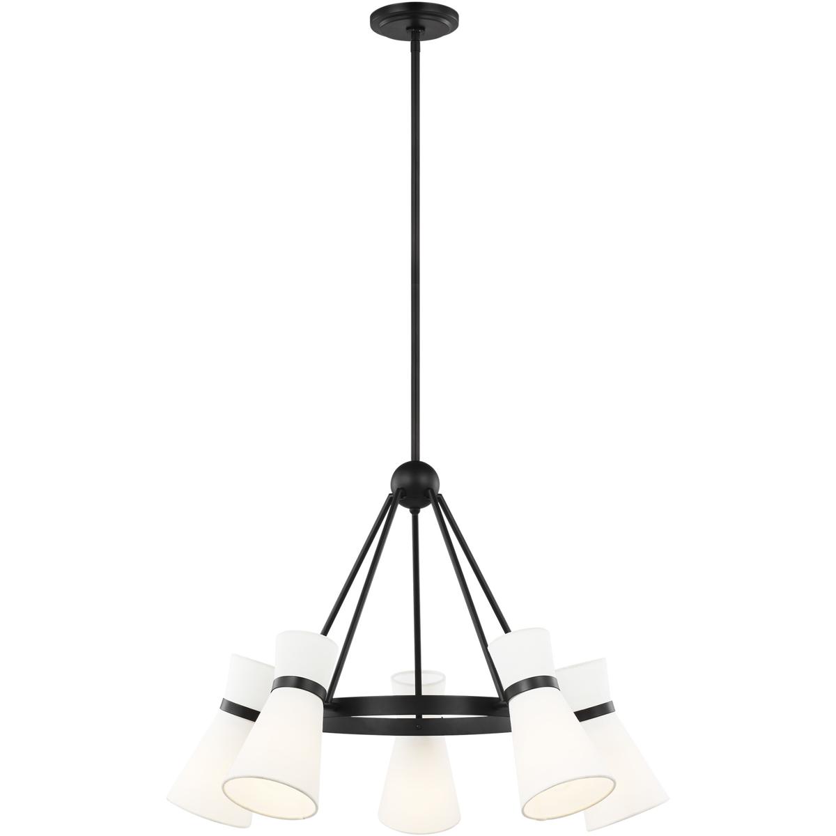 Visual Comfort Studio Collection 3190505-112 Clark 5 Light 29.13 inch Midnight Black Chandelier Ceiling Light