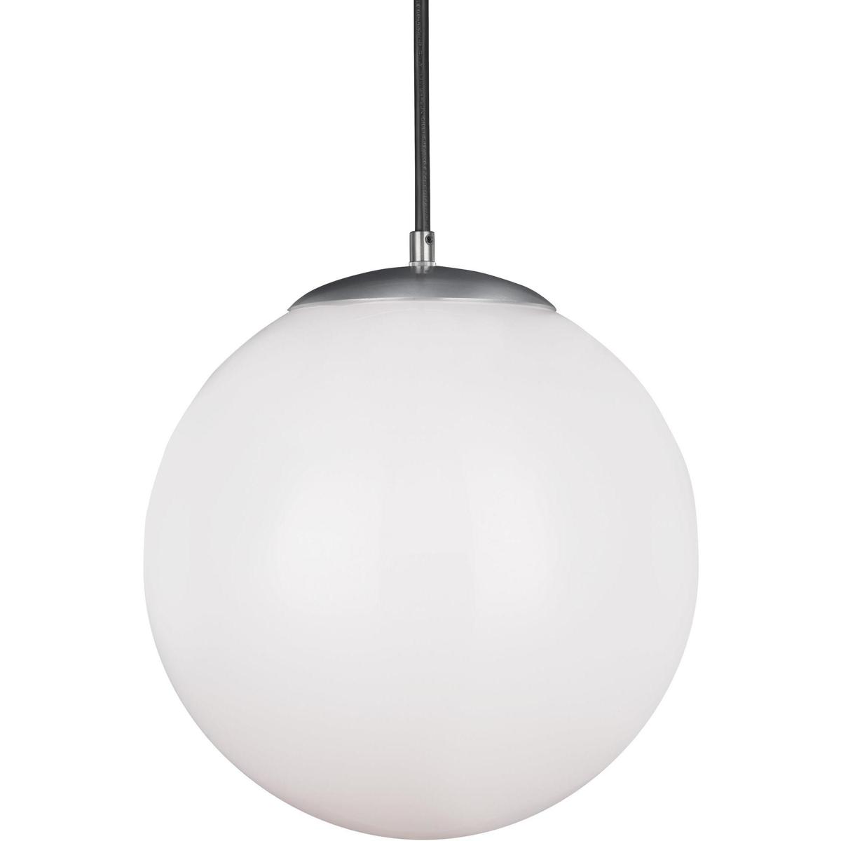Visual Comfort Studio Collection 6024-04 Leo - Hanging Globe 1 Light 14 inch Satin Aluminum Pendant Ceiling Light