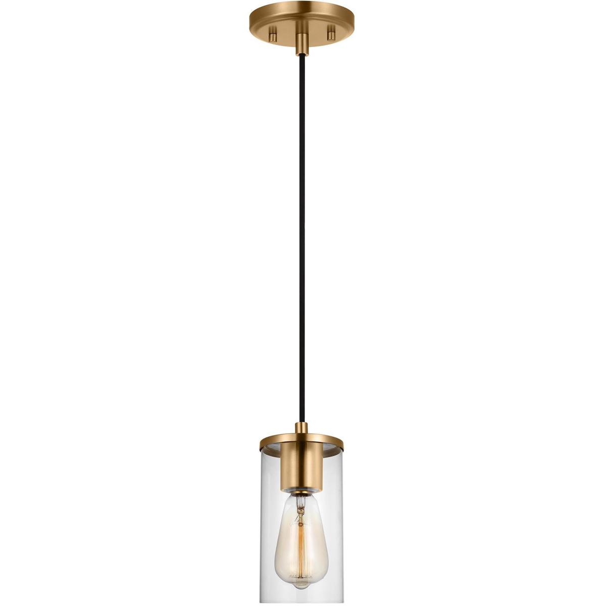Visual Comfort Studio Collection 6190301EN7-848 Sean Lavin Zire 1 Light Satin Brass Mini-Pendant Ceiling Light
