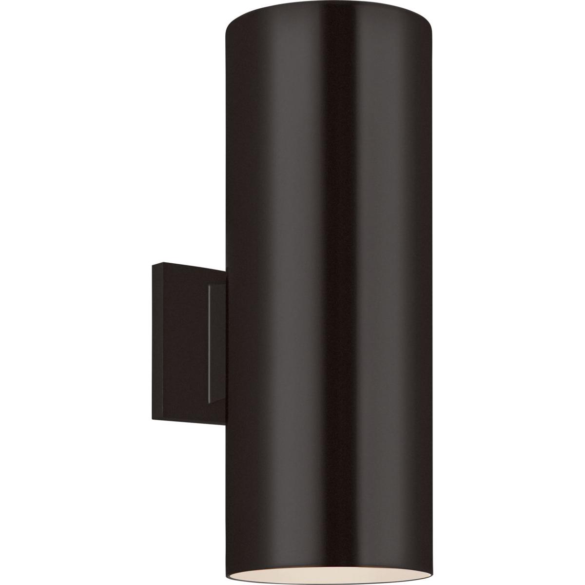 Visual Comfort Studio Collection 8313802EN3-10 Outdoor Cylinders 2 Light 14.25 inch Bronze Outdoor Wall Lantern