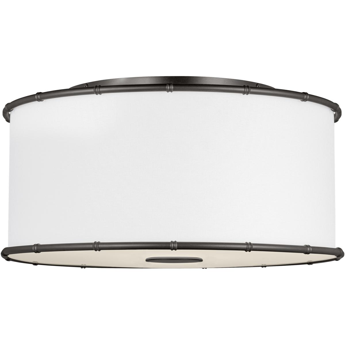 Visual Comfort Studio Collection AF1182AI AH by Alexa Hampton Aldric 2 Light 18.63 inch Aged Iron Flush Mount Ceiling Light