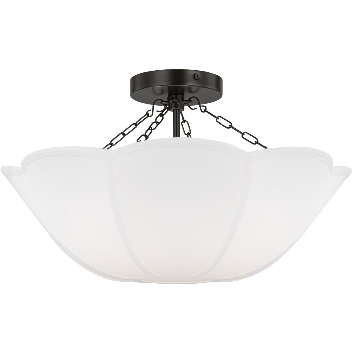 Visual Comfort Studio Collection AF1212AI AH by Alexa Hampton Stassi 2 Light 18.5 inch Aged Iron Semi-Flush Mount Ceiling Light