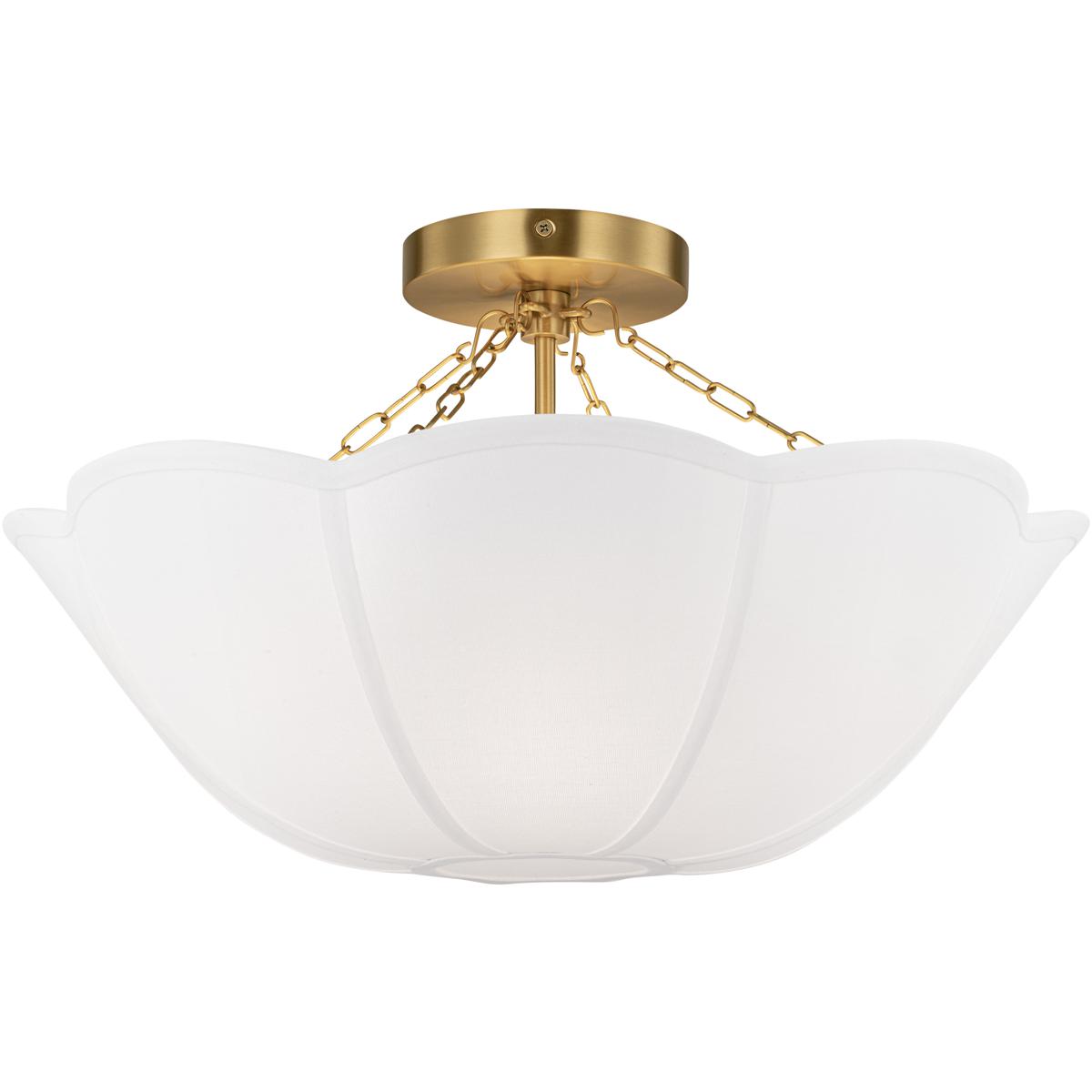 Visual Comfort Studio Collection AF1212BBS AH by Alexa Hampton Stassi 2 Light 18.5 inch Burnished Brass Semi-Flush Mount Ceiling Light