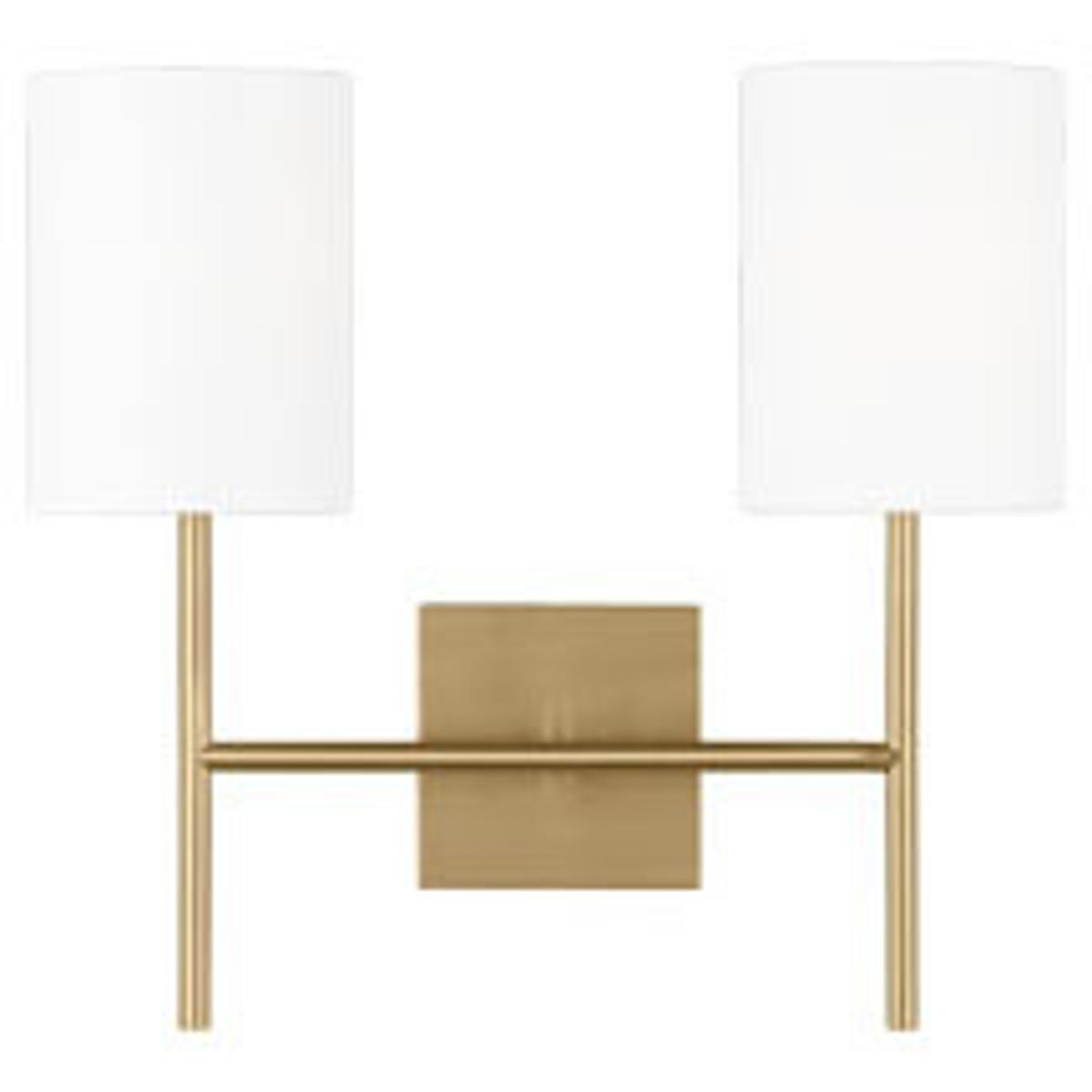 Visual Comfort Studio Collection BW1012BBS Barbara Barry Key 2 Light 16 inch Burnished Brass Sconce Wall Light