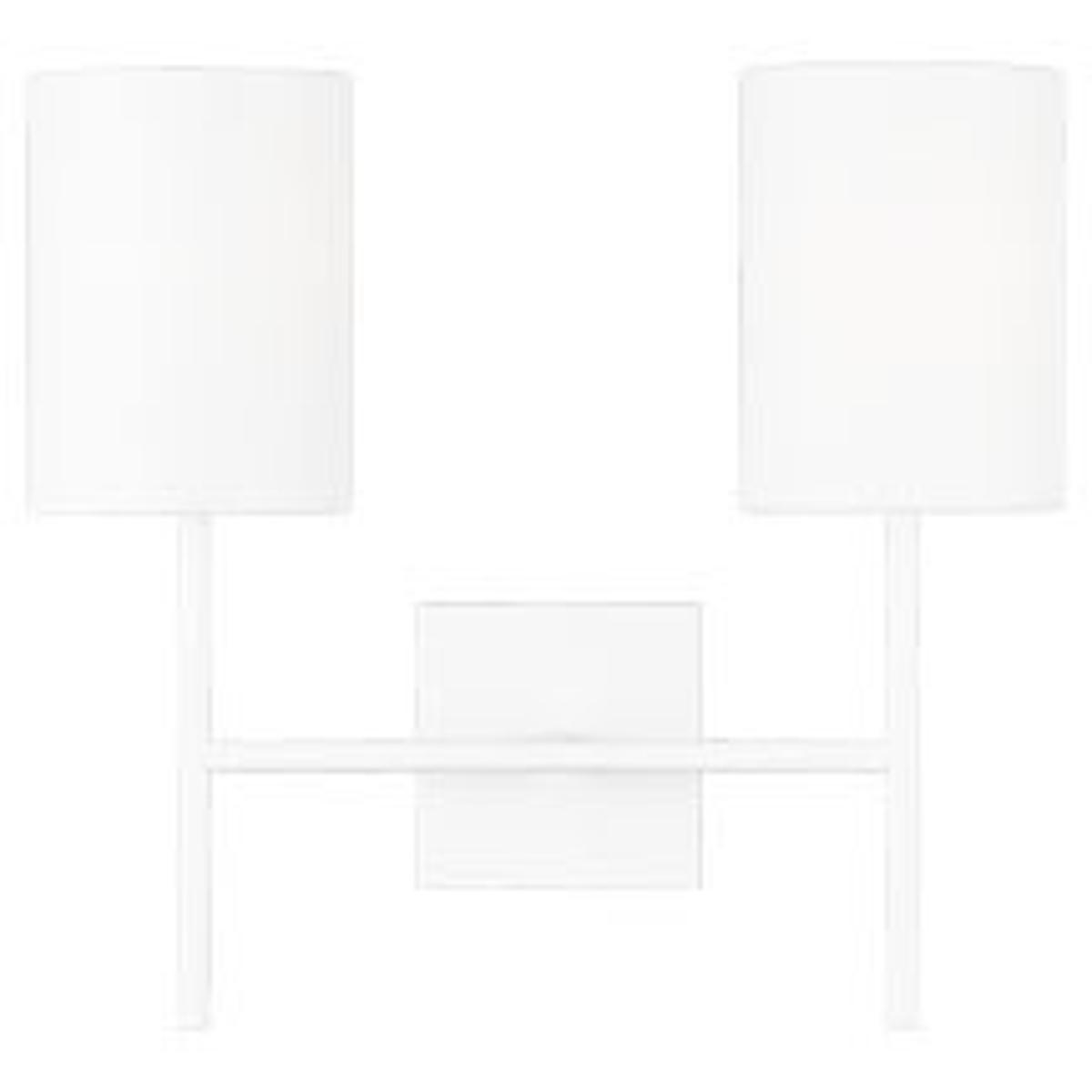 Visual Comfort Studio Collection BW1012MWT Barbara Barry Key 2 Light 16 inch Matte White Sconce Wall Light