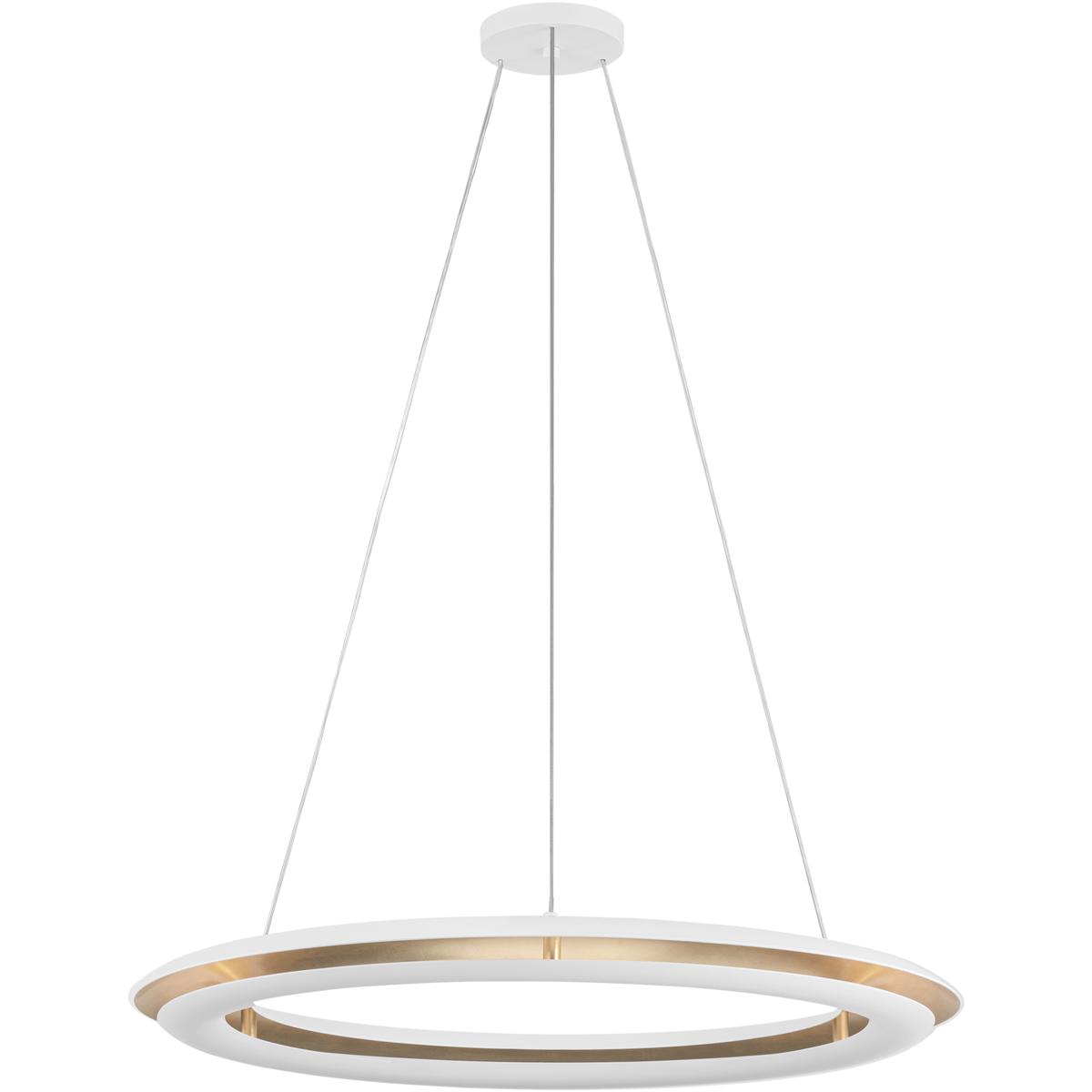 Visual Comfort Studio Collection CC1791MWT C&M by Chapman & Myers Cielo LED 30 inch Matte White Chandelier Ceiling Light