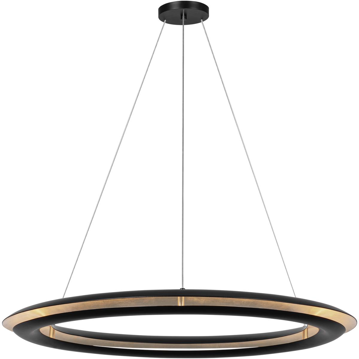 Visual Comfort Studio Collection CC1801MBK C&M by Chapman & Myers Cielo LED 36 inch Midnight Black Chandelier Ceiling Light