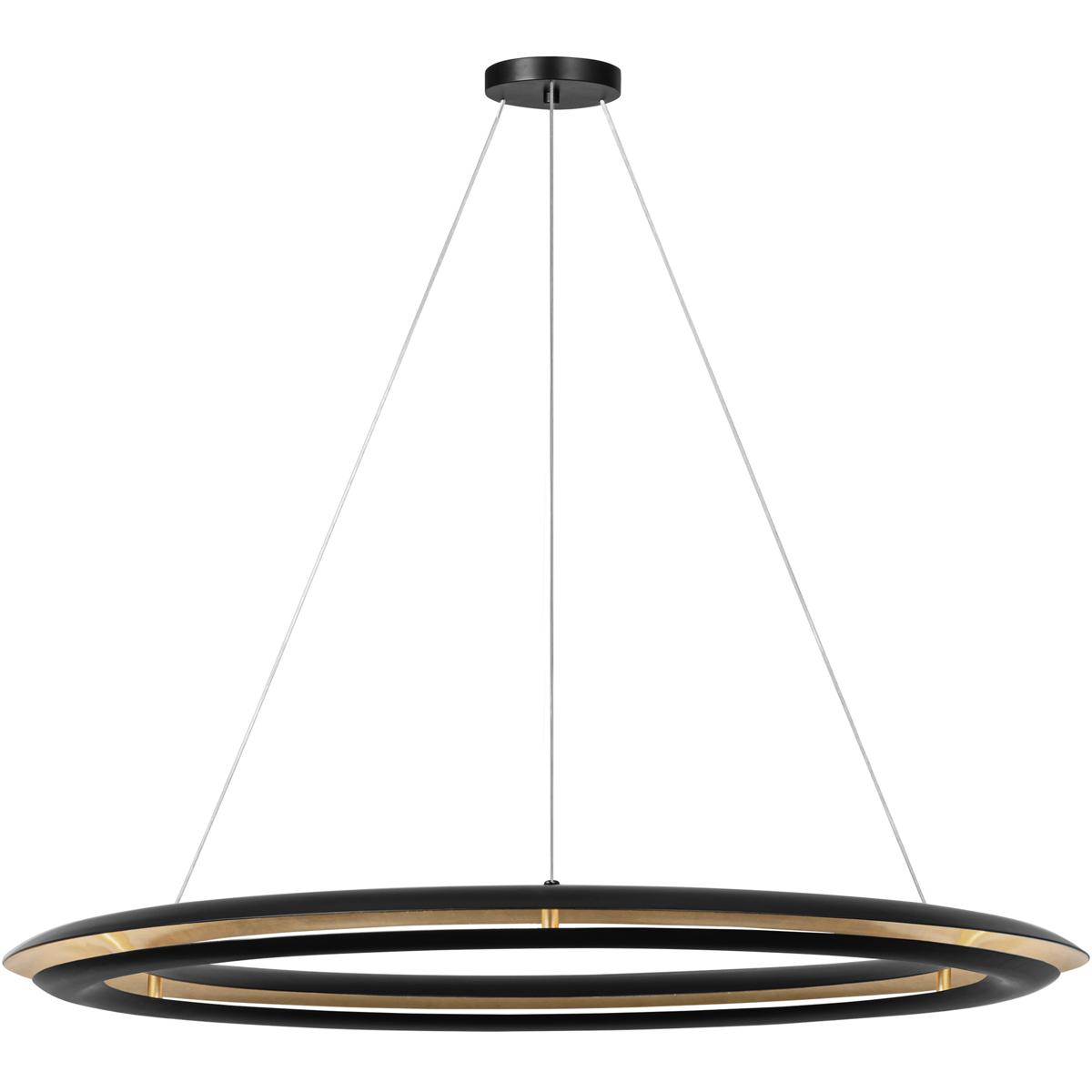 Visual Comfort Studio Collection CC1811MBK C&M by Chapman & Myers Cielo LED 42 inch Midnight Black Chandelier Ceiling Light