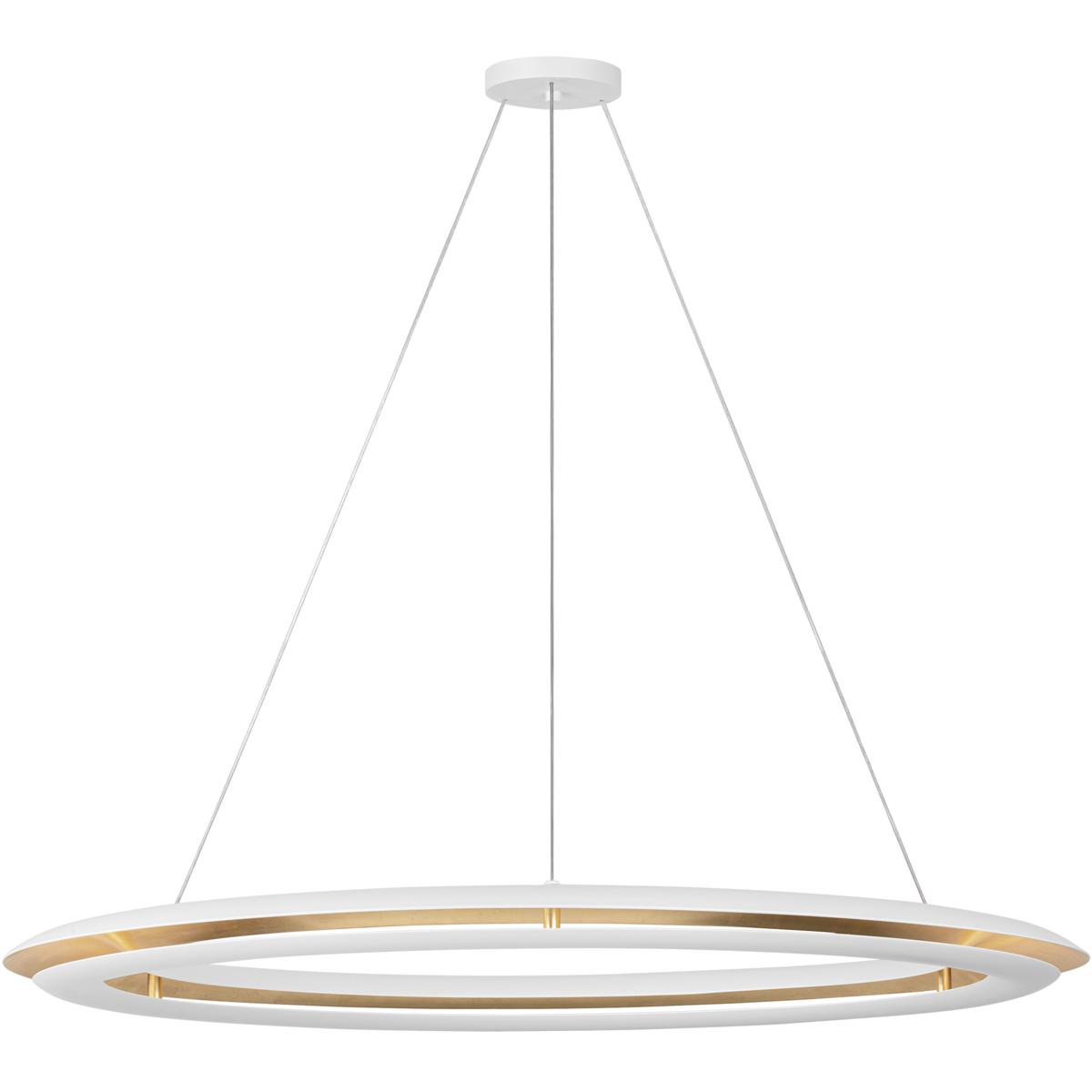 Visual Comfort Studio Collection CC1811MWT C&M by Chapman & Myers Cielo LED 42 inch Matte White Chandelier Ceiling Light