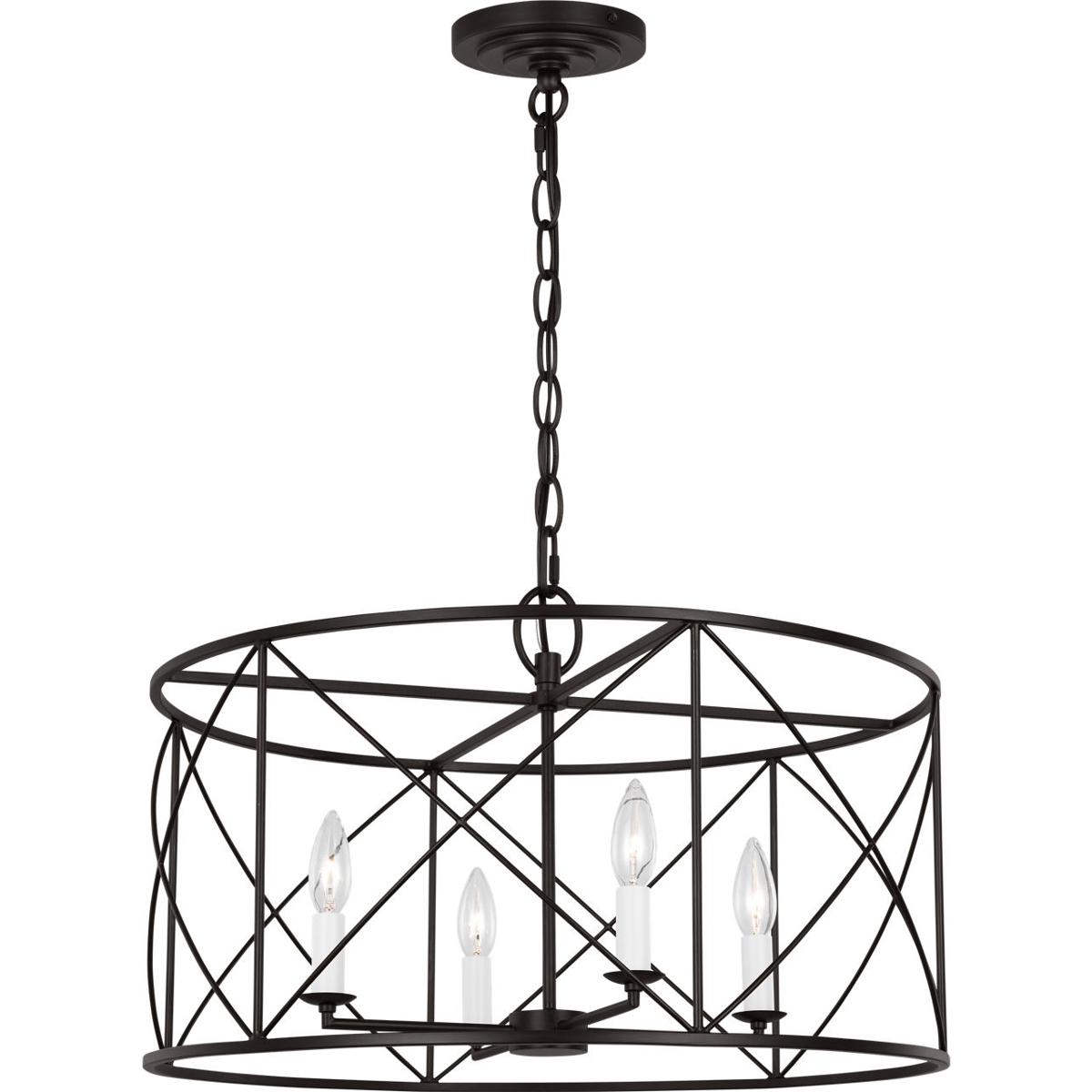 Visual Comfort Studio Collection CC1634AI C&M by Chapman & Myers Beatrix 4 Light 22 inch Aged Iron Lantern Pendant Ceiling Light