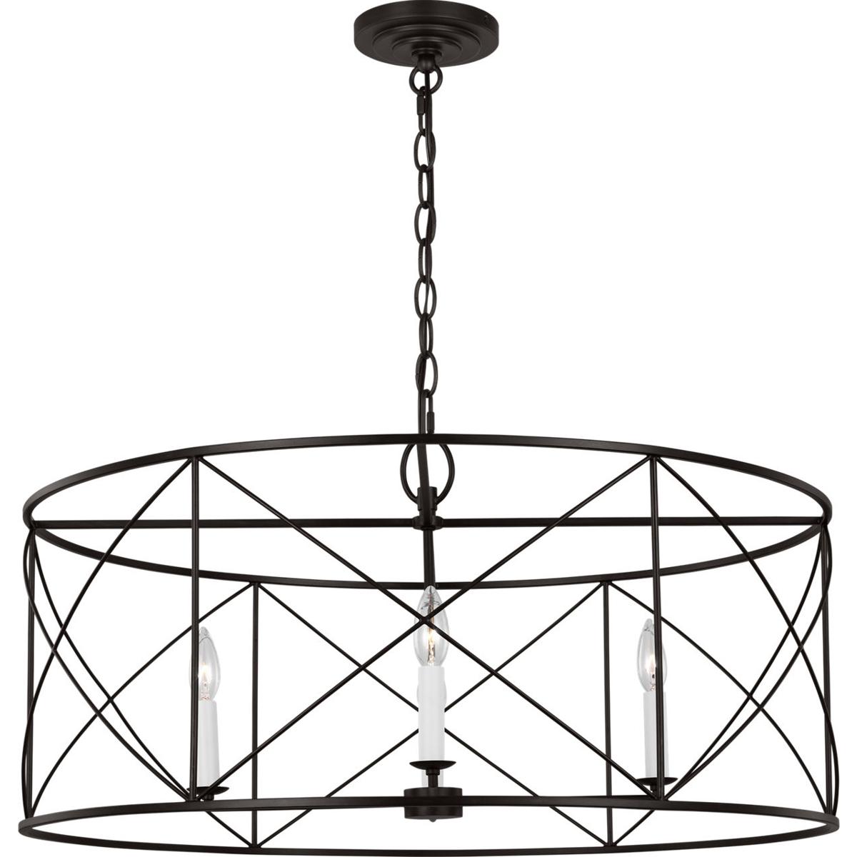 Visual Comfort Studio Collection CC1624AI C&M by Chapman & Myers Beatrix 4 Light 30 inch Aged Iron Lantern Pendant Ceiling Light