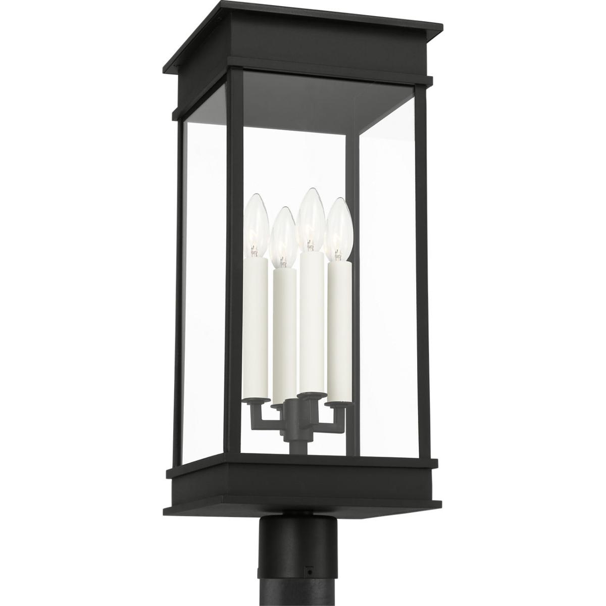 Visual Comfort Studio Collection CO1524TXB C&M by Chapman & Myers Cupertino 4 Light 22.5 inch Textured Black Outdoor Post Lantern
