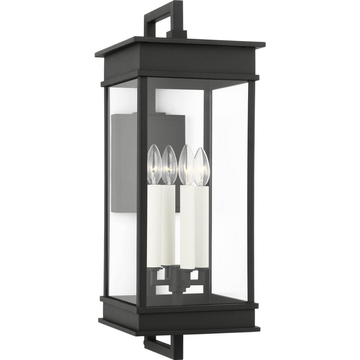 Visual Comfort Studio Collection CO1444TXB C&M by Chapman & Myers Cupertino 4 Light 25.63 inch Textured Black Outdoor Wall Lantern