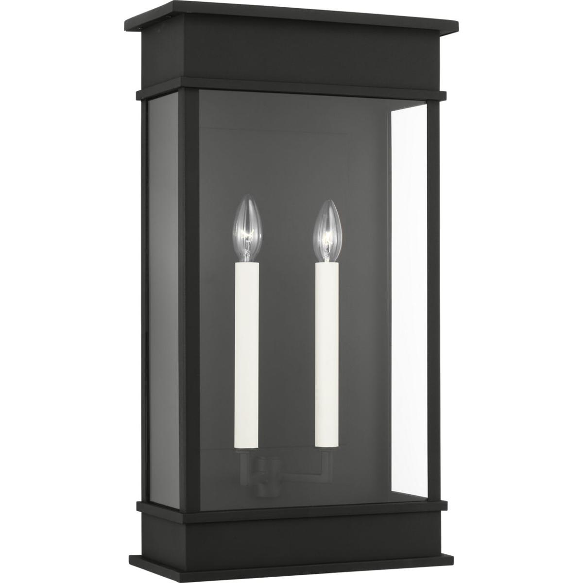 Visual Comfort Studio Collection CO1482TXB C&M by Chapman & Myers Cupertino 2 Light 19.13 inch Textured Black Outdoor Wall Lantern