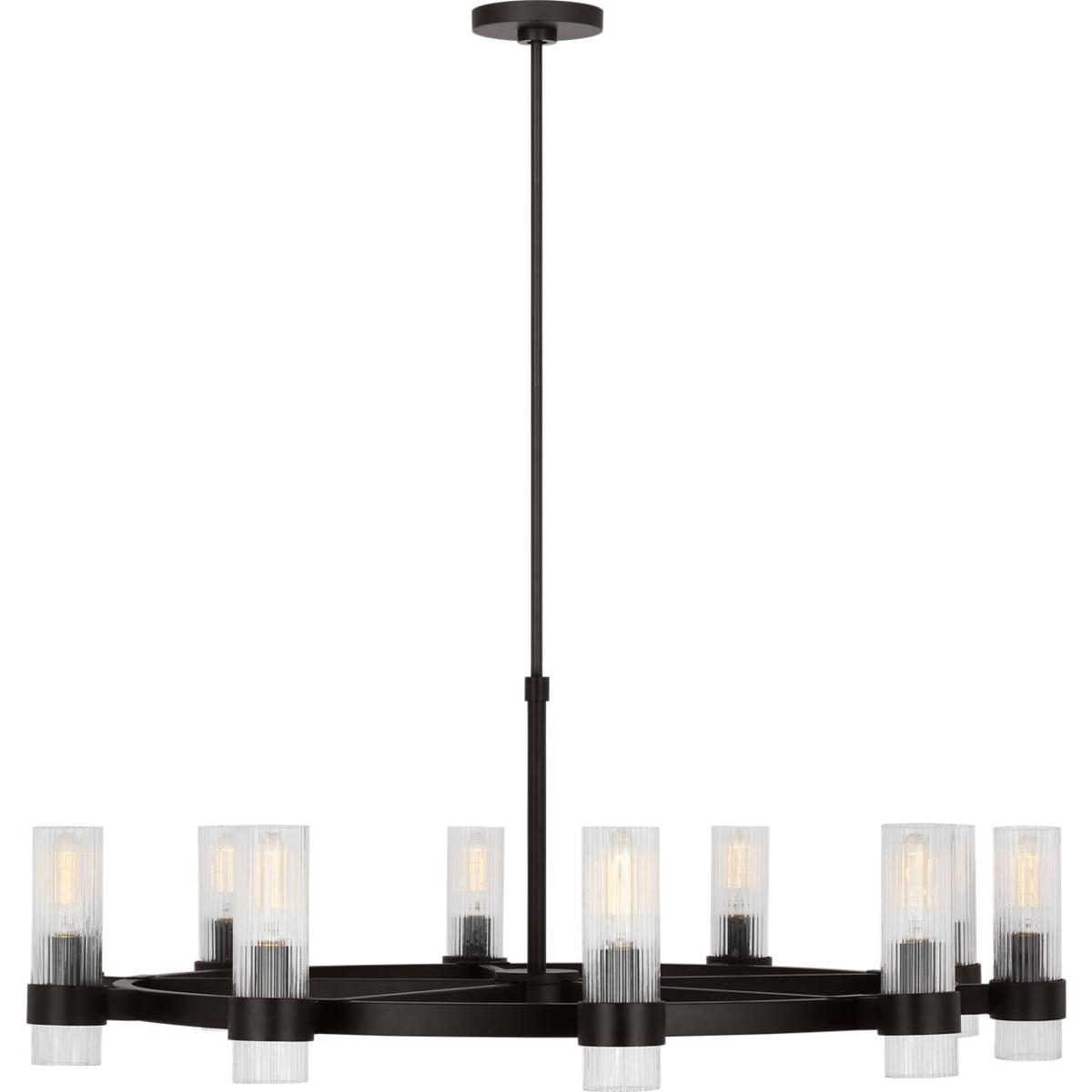 Visual Comfort Studio Collection CC16810AI C&M by Chapman & Myers Geneva 8 Light 42 inch Aged Iron Chandelier Ceiling Light