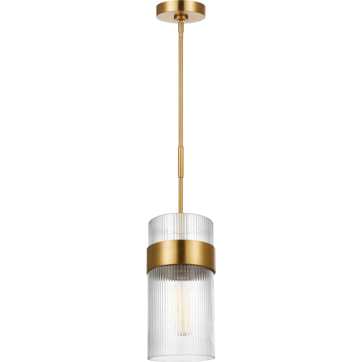 Visual Comfort Studio Collection CP1171BBS C&M by Chapman & Myers Geneva 1 Light 7 inch Burnished Brass Pendant Ceiling Light