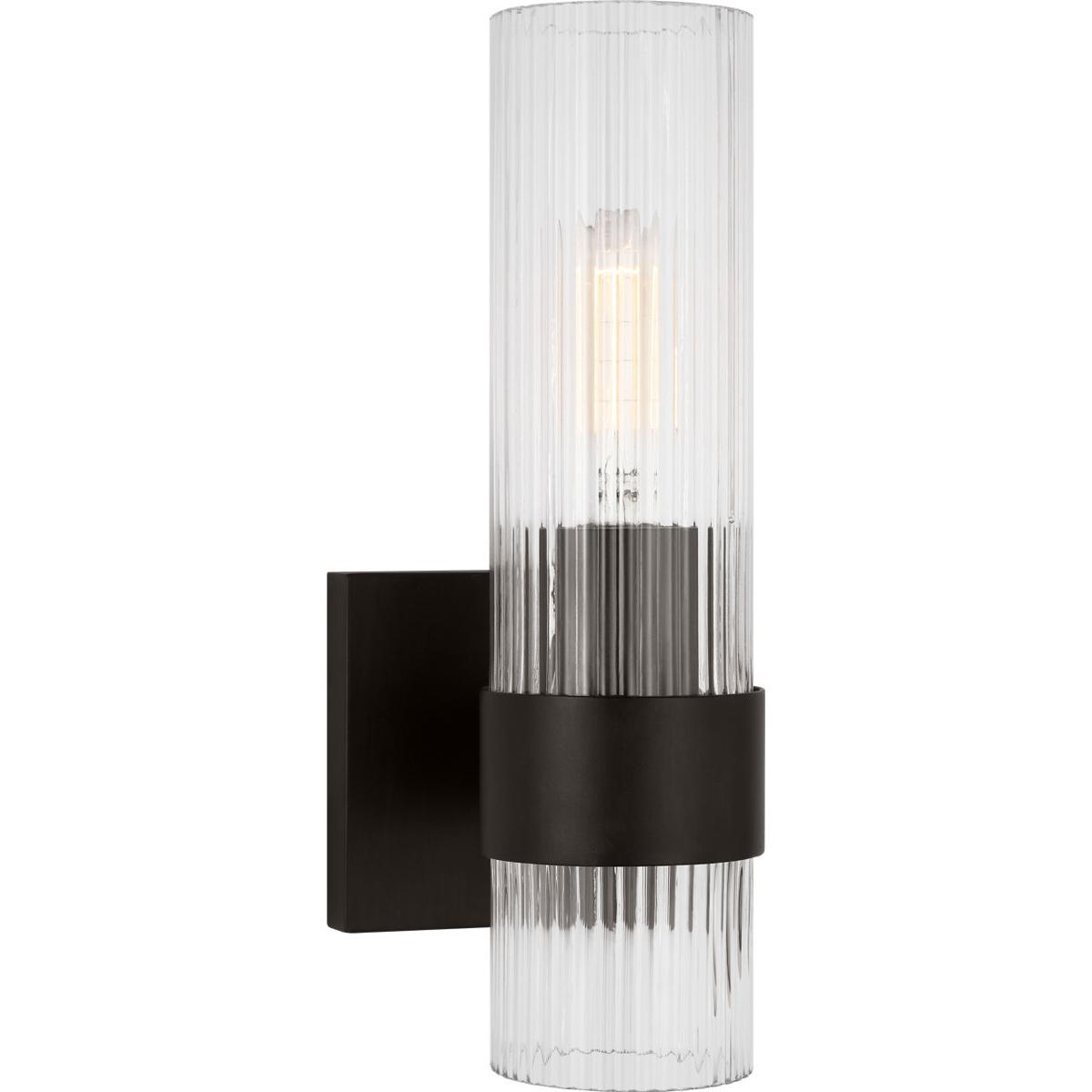 Visual Comfort Studio Collection CV1021AI C&M by Chapman & Myers Geneva 1 Light 4.5 inch Aged Iron Bath Vanity Wall Sconce Wall Light