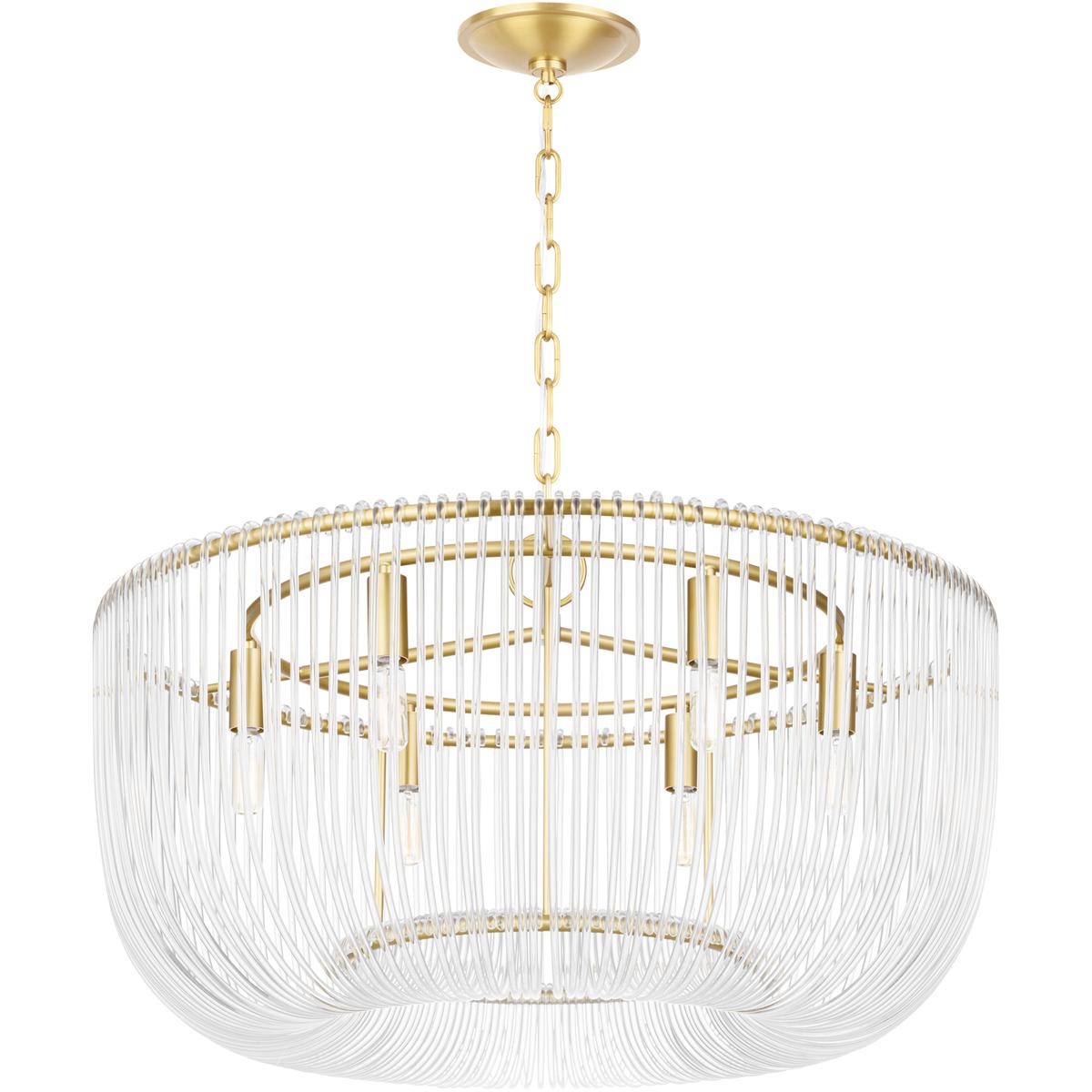 Visual Comfort Studio Collection CP1456BBS C&M by Chapman & Myers Pierce 6 Light 28 inch Burnished Brass Pendant Ceiling Light