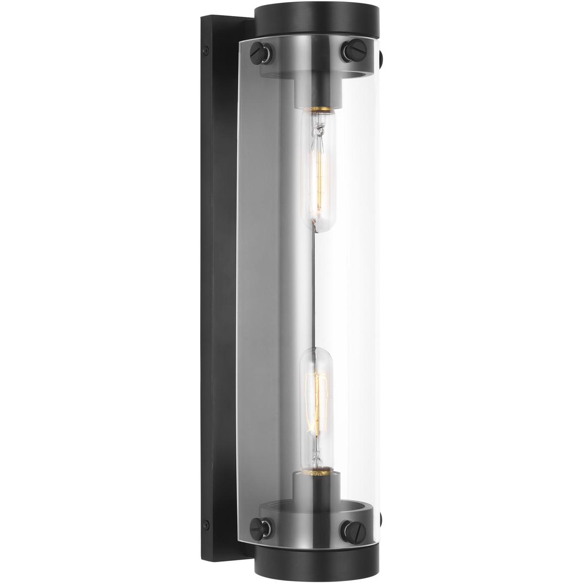 Visual Comfort Studio Collection CW1002AI C&M by Chapman & Myers Garrett 2 Light 4 inch Aged Iron Bath Vanity Wall Light