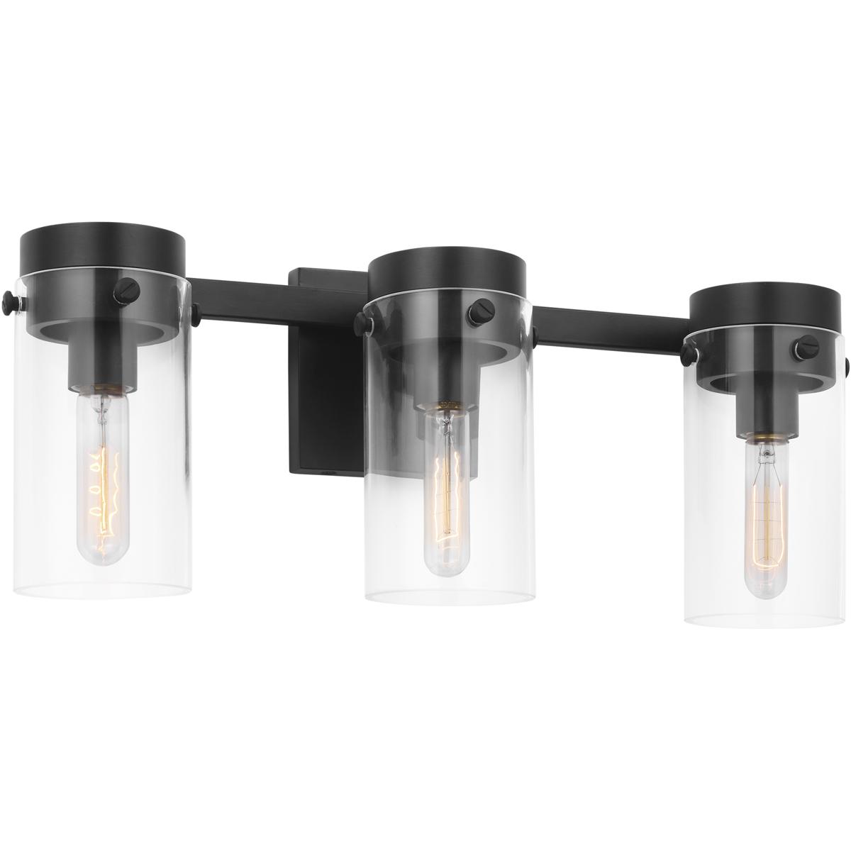 Visual Comfort Studio Collection CW1003AI C&M by Chapman & Myers Garrett 3 Light 21.13 inch Aged Iron Bath Vanity Wall Light