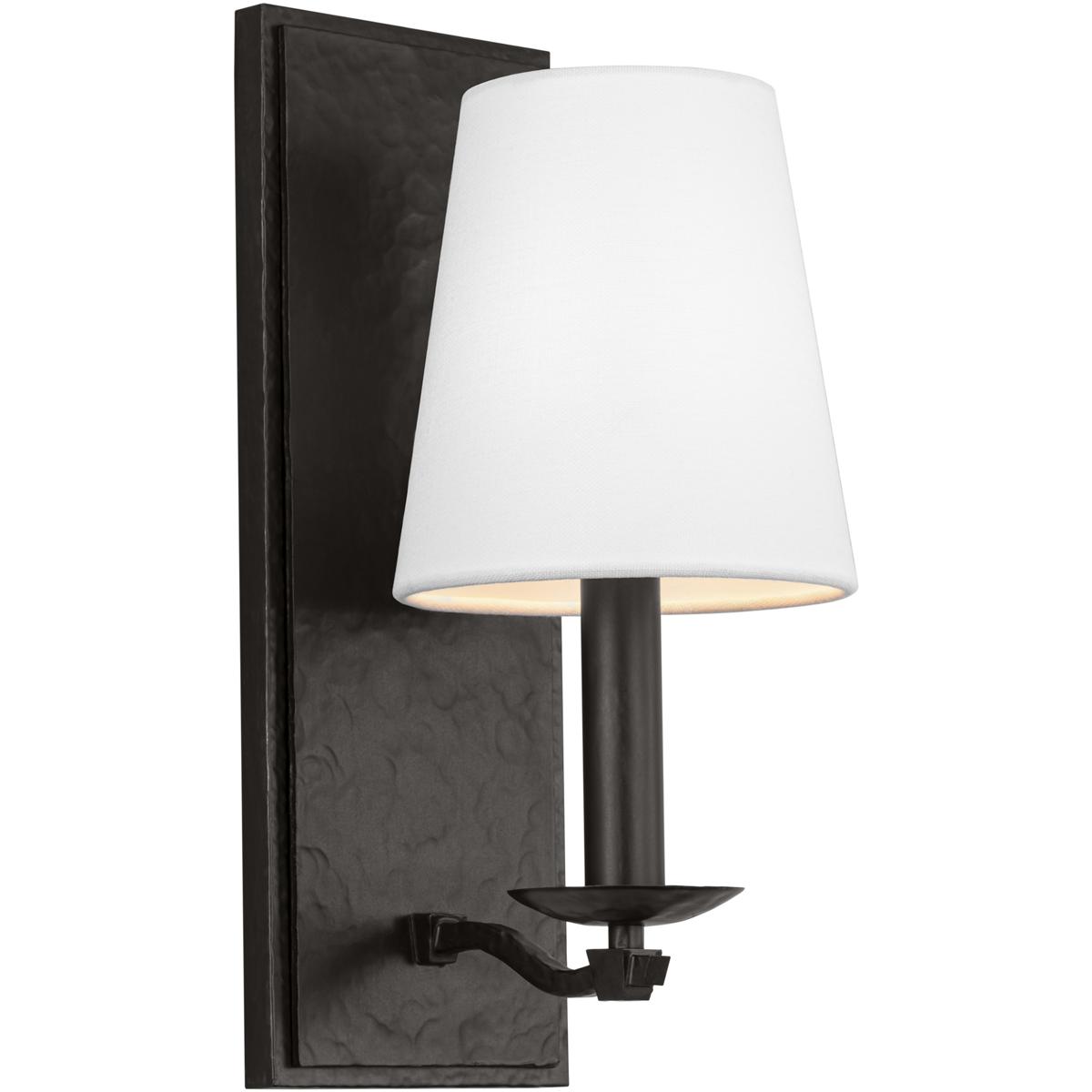 Visual Comfort Studio Collection CW1361AI C&M by Chapman & Myers Wellen 1 Light 5 inch Aged Iron Sconce Wall Light