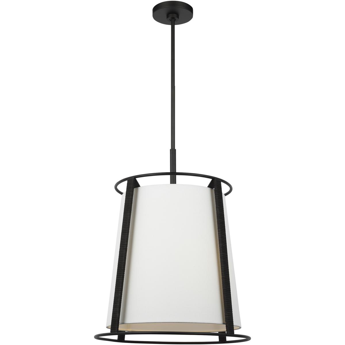 Visual Comfort Studio Collection DJP1002MBK Drew & Jonathan Cortes 2 Light 18 inch Midnight Black Hanging Shade Ceiling Light, Large