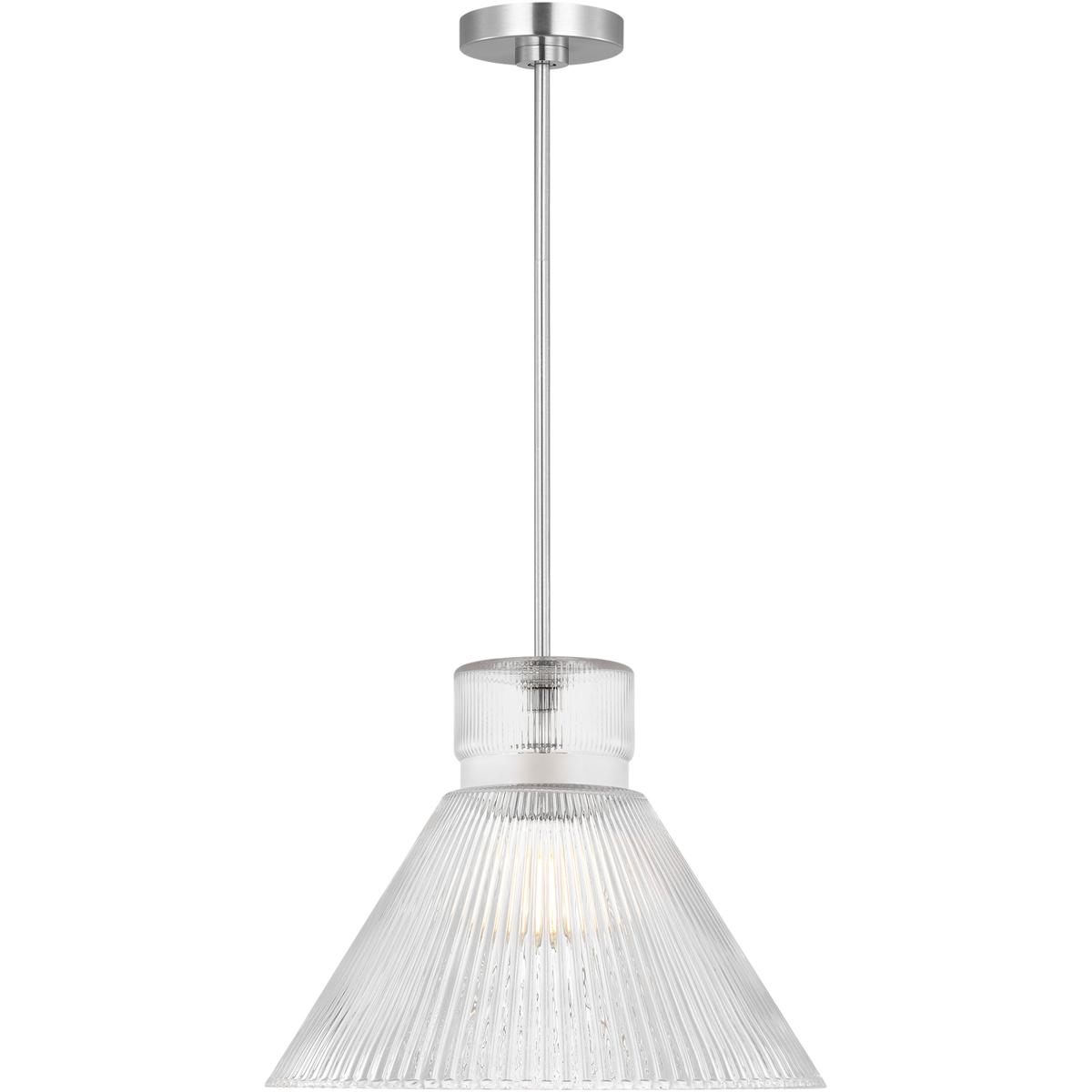 Visual Comfort Studio Collection DJP1201BS Drew & Jonathan Liouet 1 Light 18 inch Brushed Nickel Pendant Ceiling Light, Large