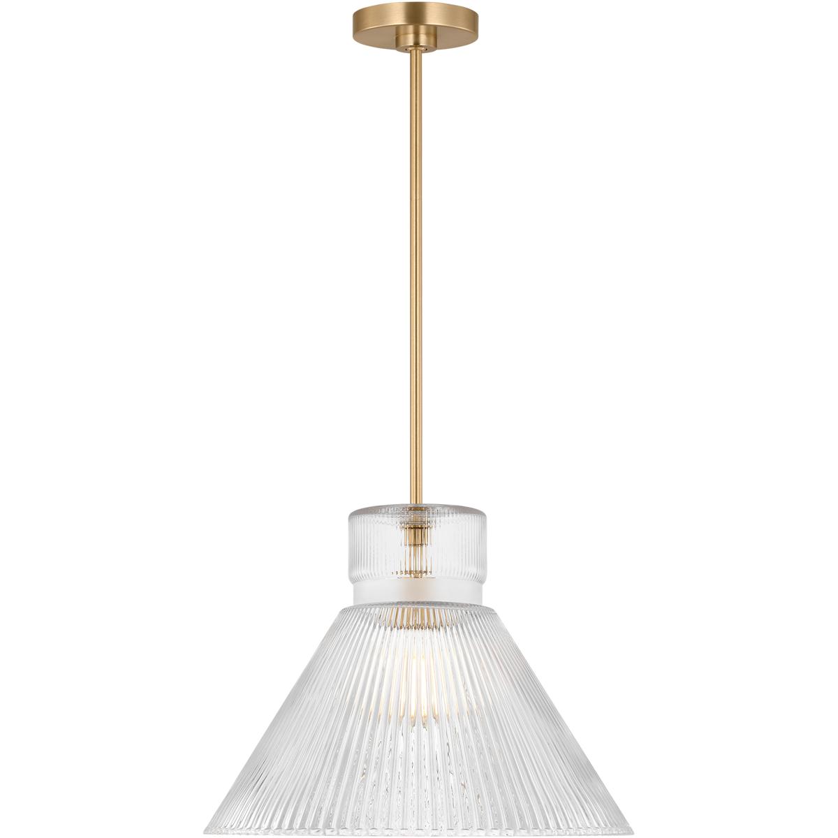 Visual Comfort Studio Collection DJP1201SB Drew & Jonathan Liouet 1 Light 18 inch Satin Brass Pendant Ceiling Light, Large